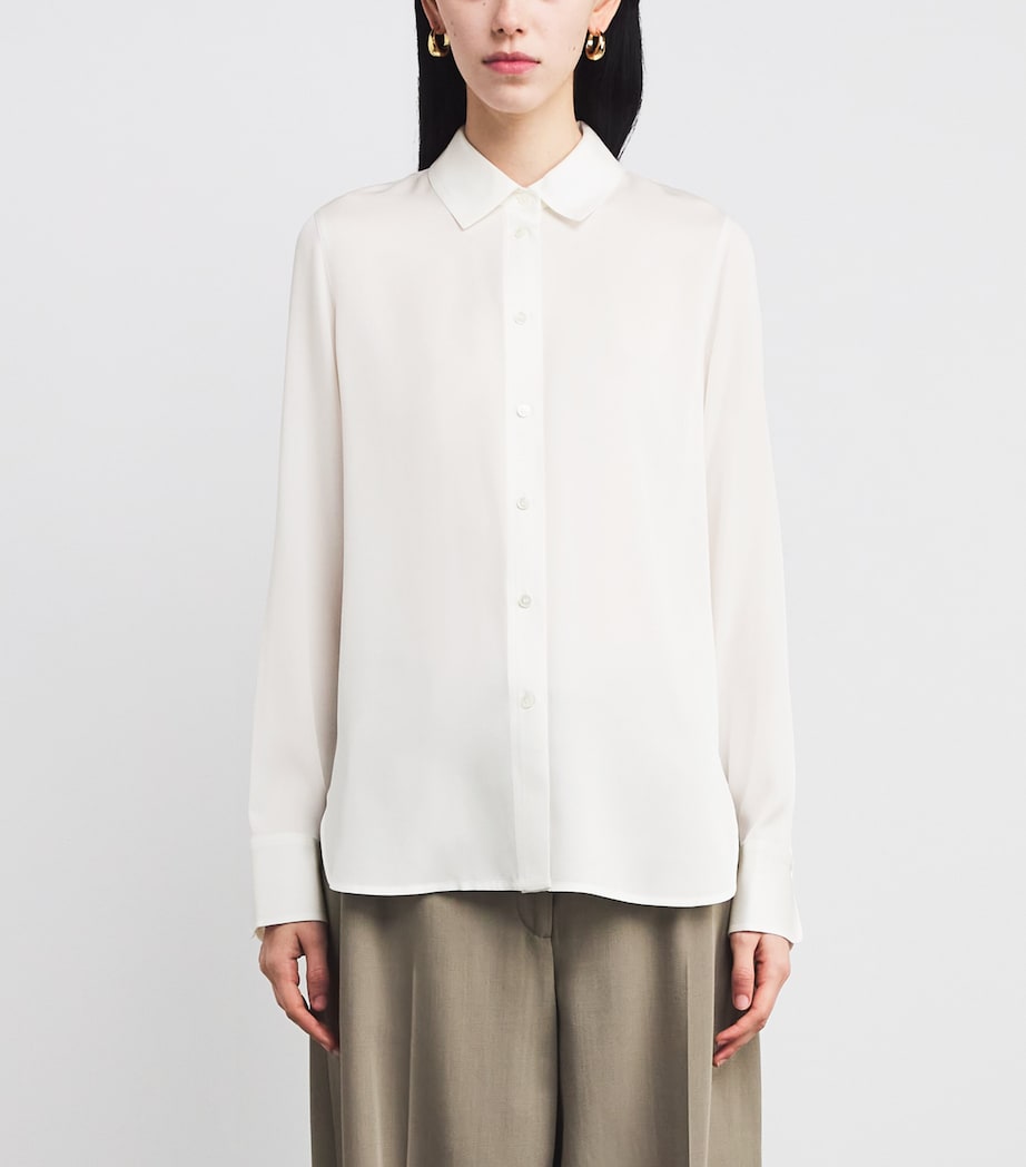 Silk-Blend Slim Shirt 137OWT Image 9