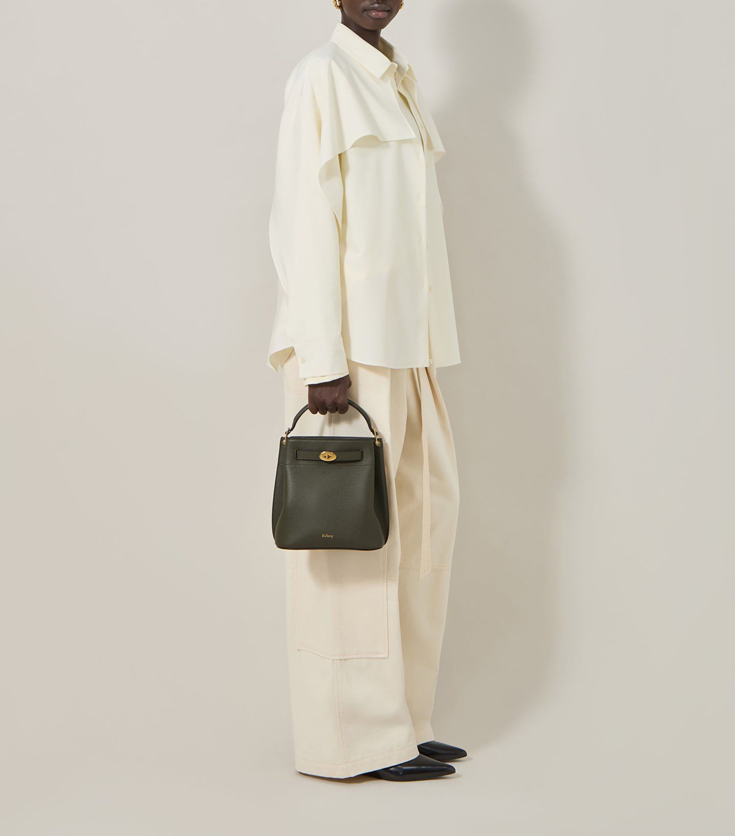 Leather Islington Bucket Bag JUNIPER GREEN Image 5