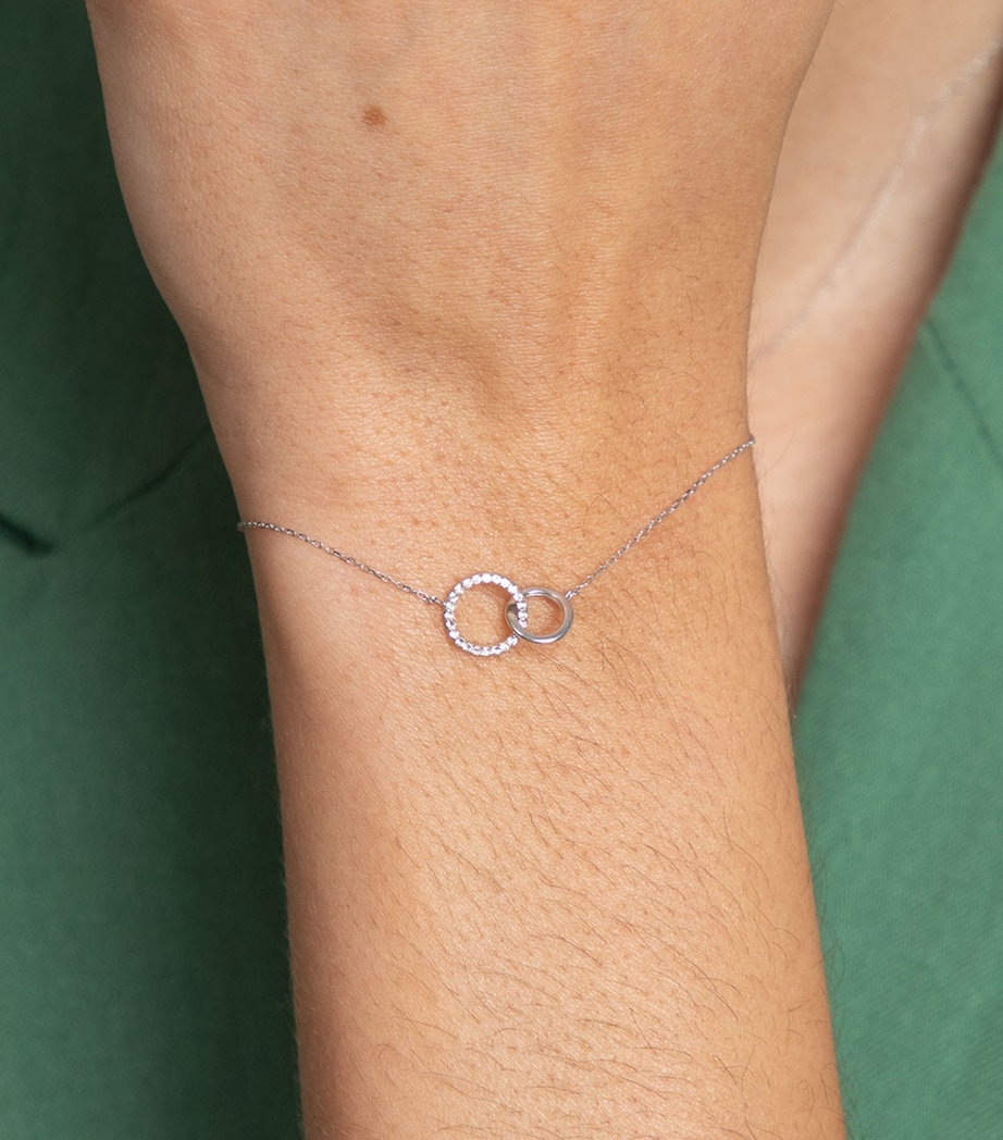 Astrid & Miyu White Gold and Topaz Orbit Bracelet White Gold Image 2