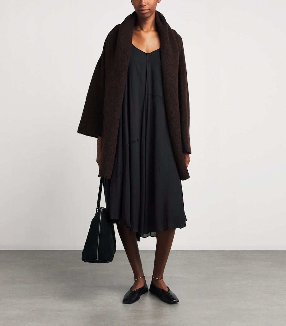 Pojagi Scoop-Neck Midi Dress B01 BLACK Image 2