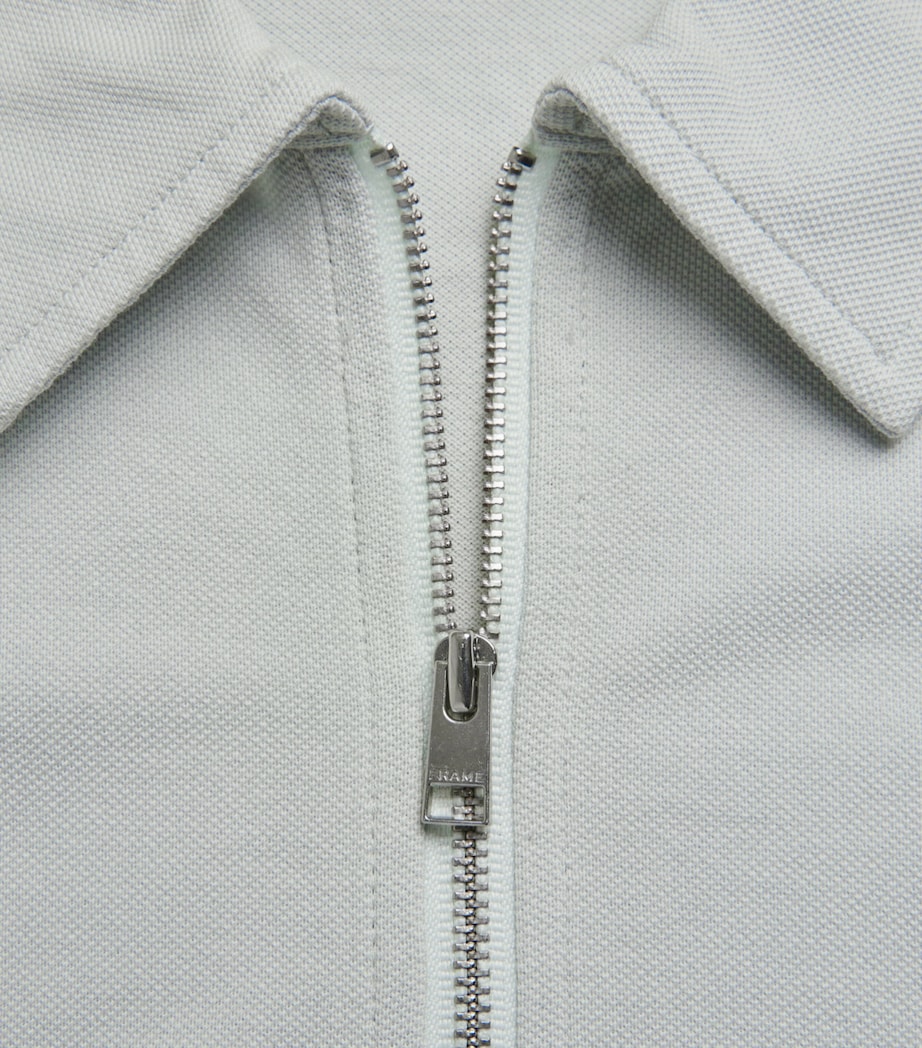 FRAME Mens Cotton Piqué Polo Shirt Palb Image 6