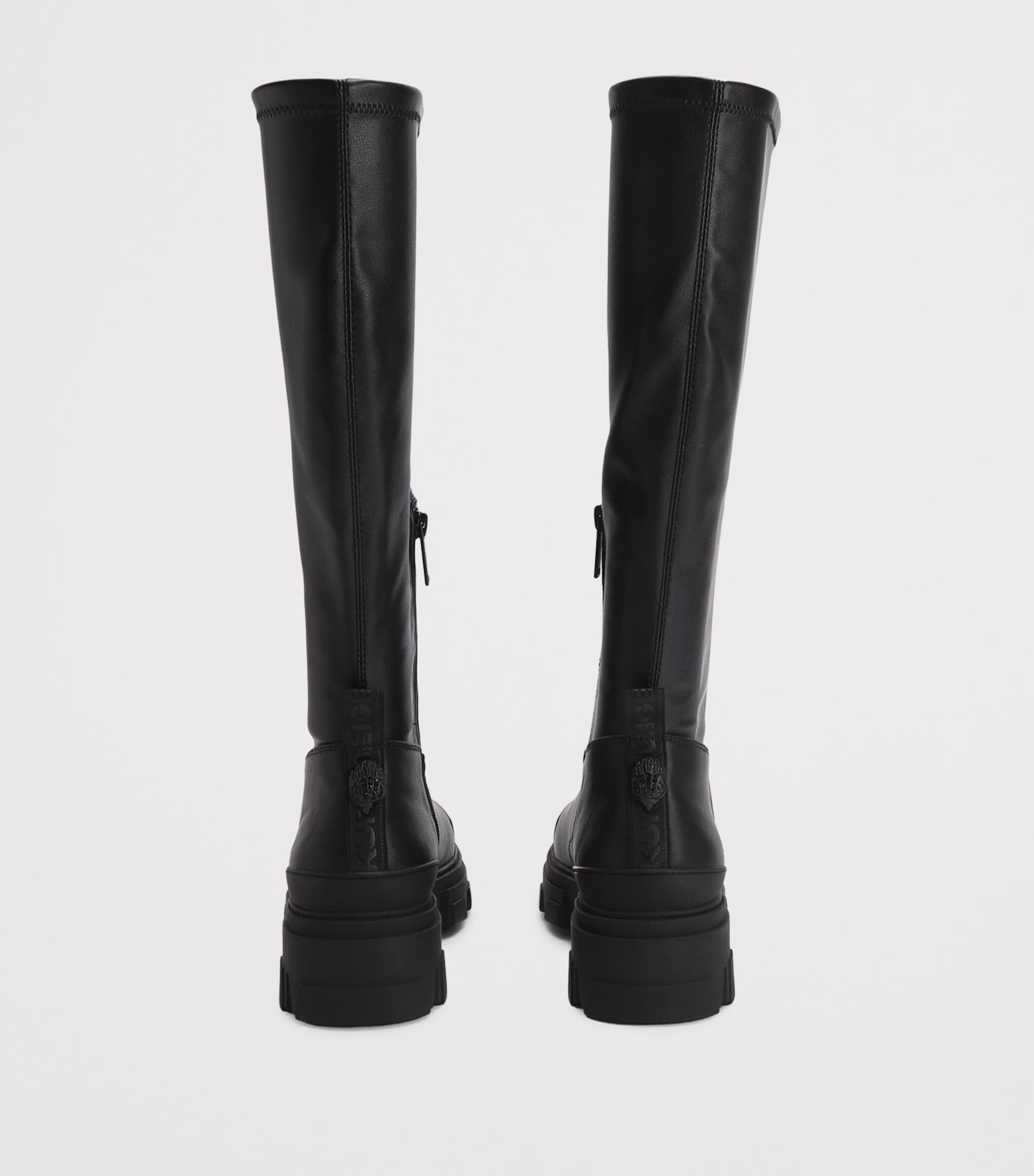 Kurt Geiger London Leather Stomp Sock Knee-High Boots 50 Black Image 3