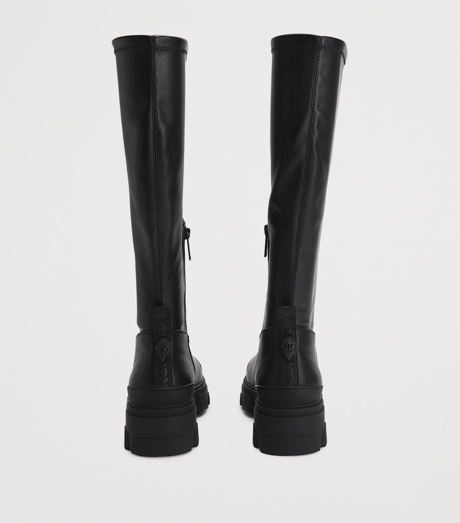 Kurt Geiger London Leather Stomp Sock Knee-High Boots 50 Black Image 3