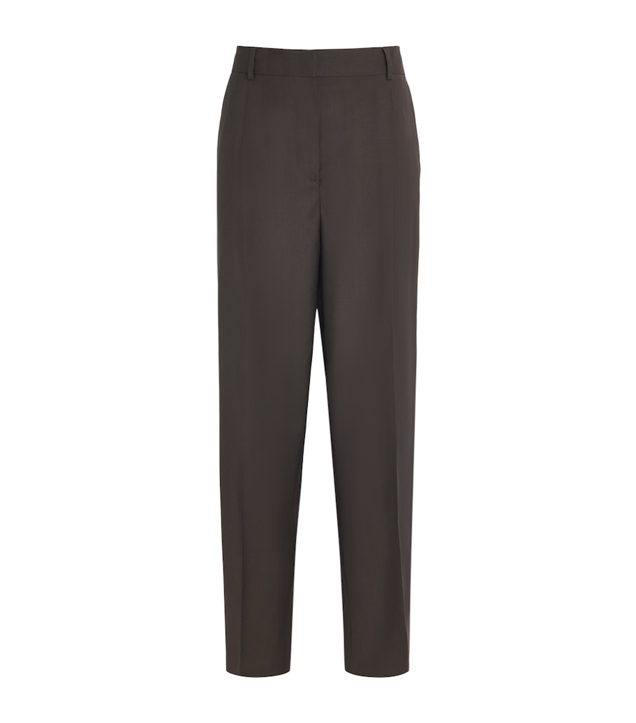Wool Pleated Trousers 273 PEPPER Image 1