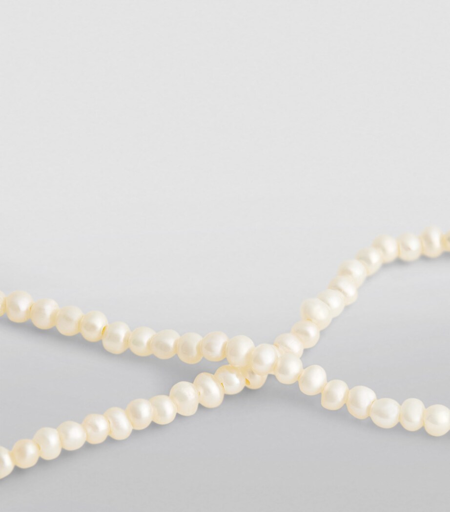 Yellow Gold, Diamond and Pearl Necklace YELLOW GOLD Image 2