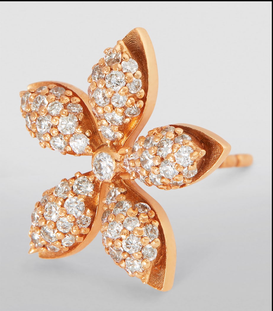 Rose Gold and Diamond Apple Seed Single Earring ROSE GOLD Image 6