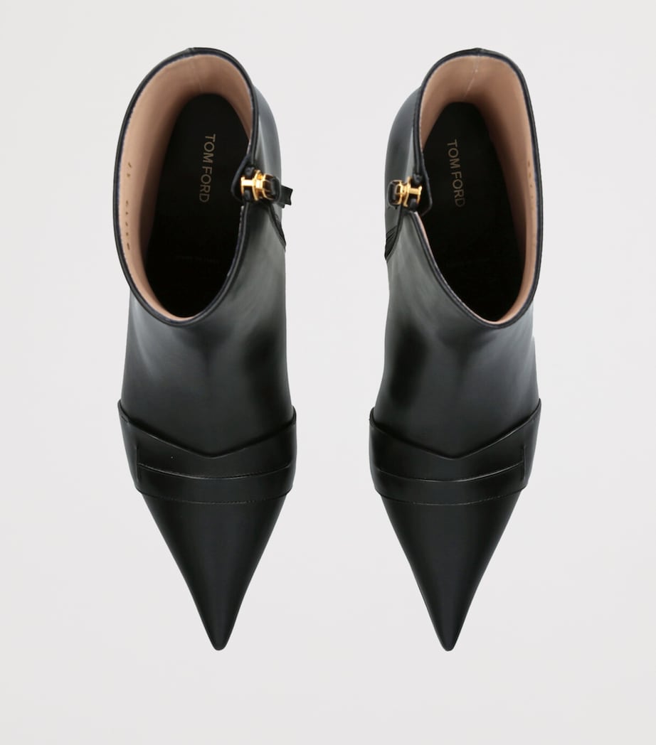 Leather Eva Ankle Boots 55 BLACK Image 4