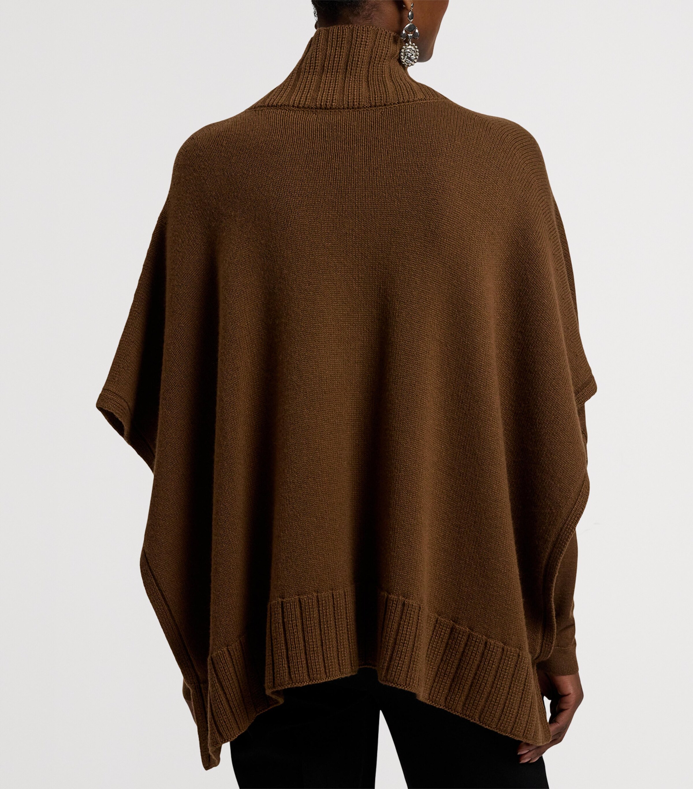 Cashmere-Blend Cape Sweater COGNAC Image 9