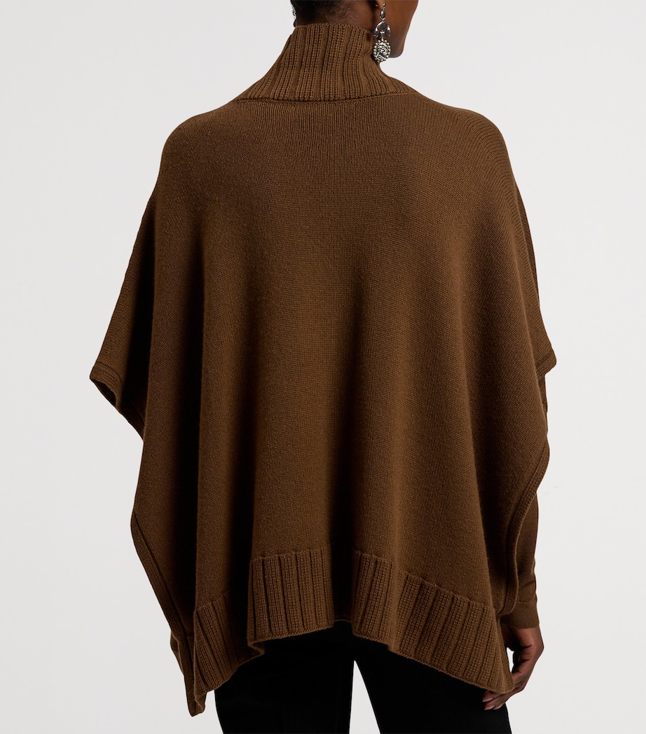Cashmere-Blend Cape Sweater COGNAC Image 9