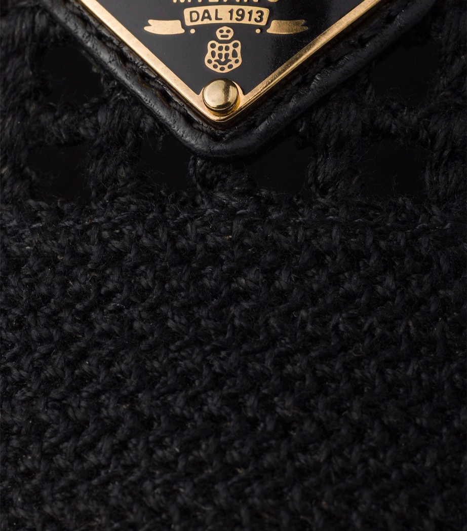Prada Crochet Ballet Flats Black Image 6