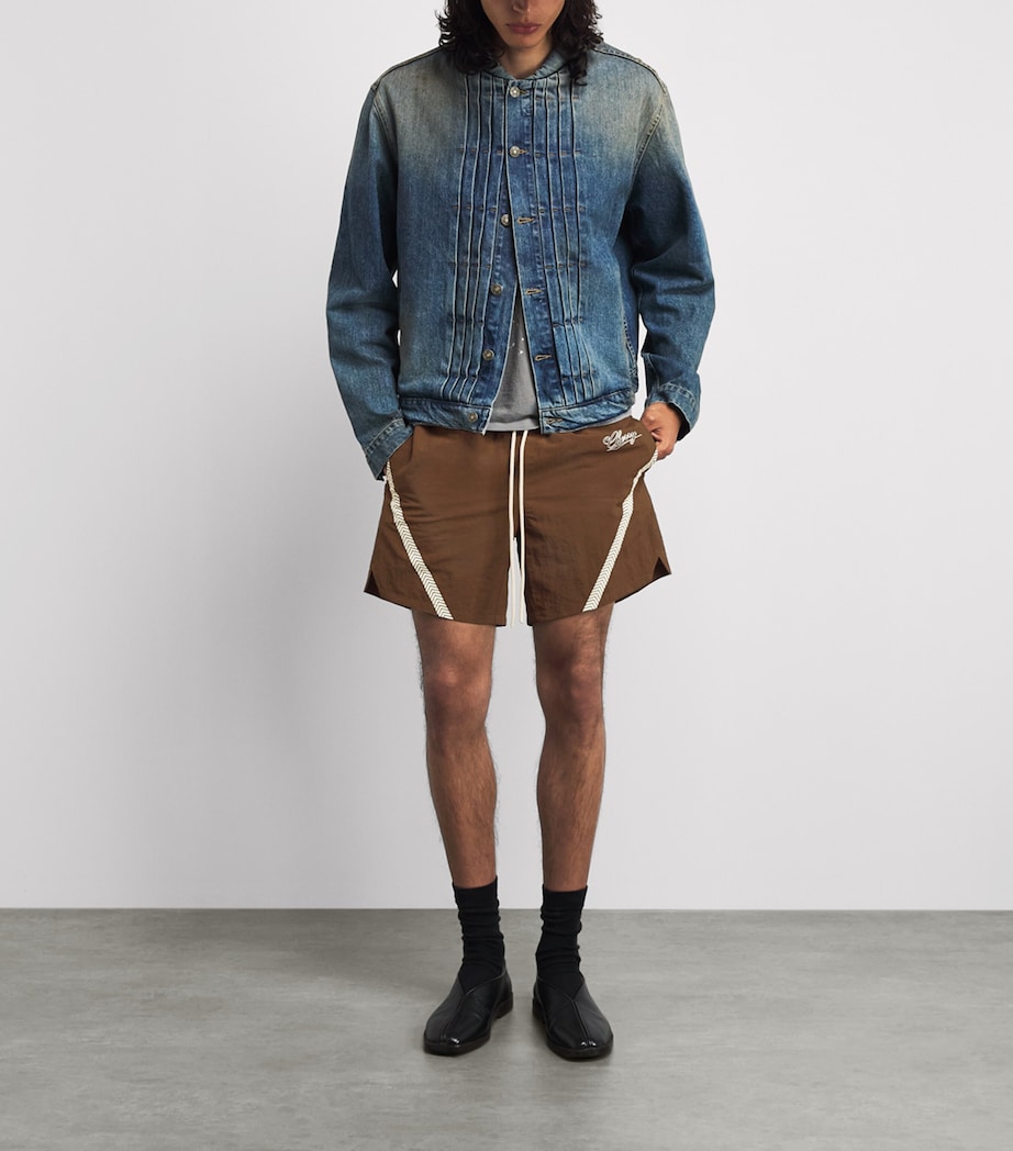 Cherry Los Angeles Mens Logo Running Shorts Brown Image 2