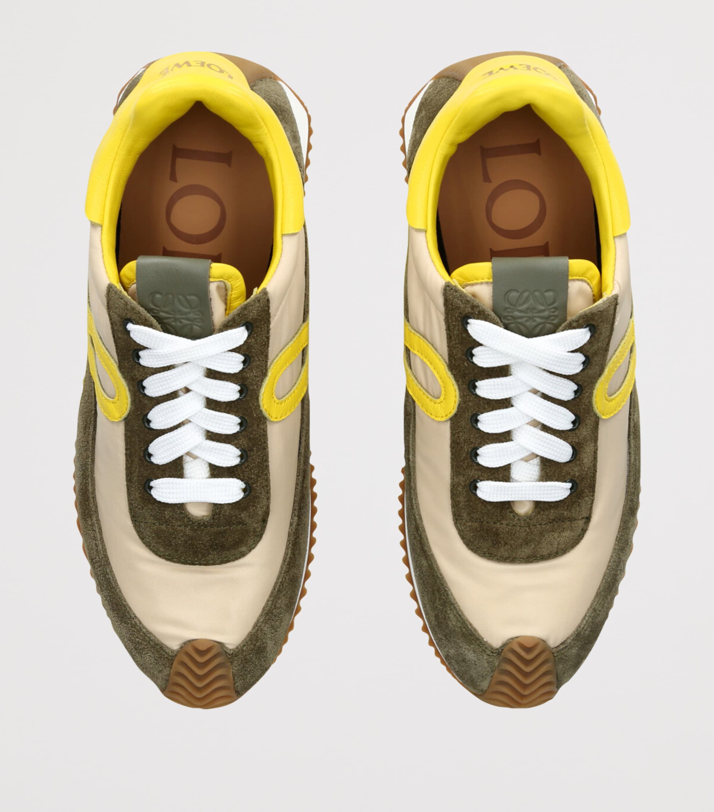 Suede Flow Runner Sneakers GREEN COMB Image 4