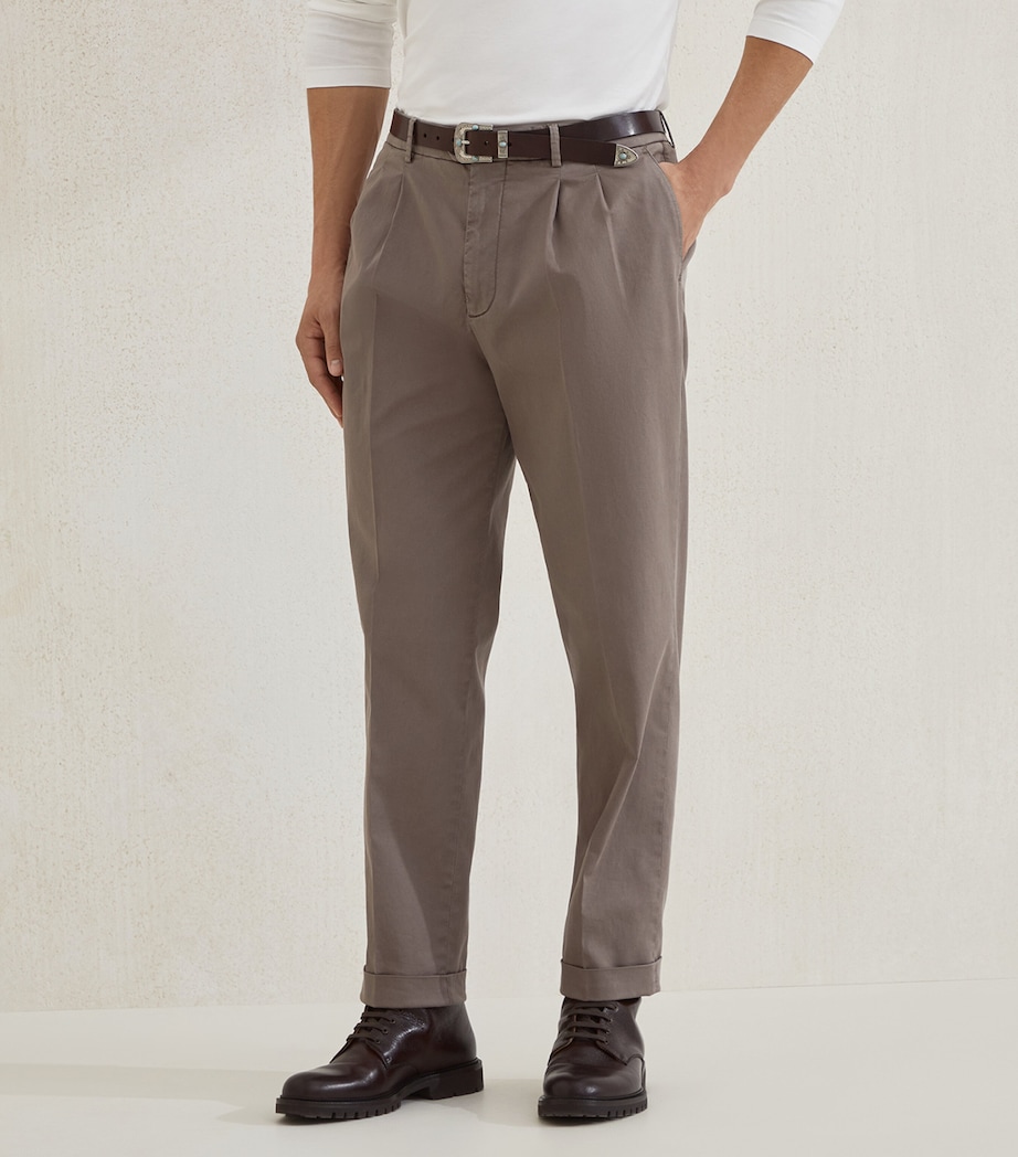 Pima Cotton Straight Tailored Trousers C6025 Image 2