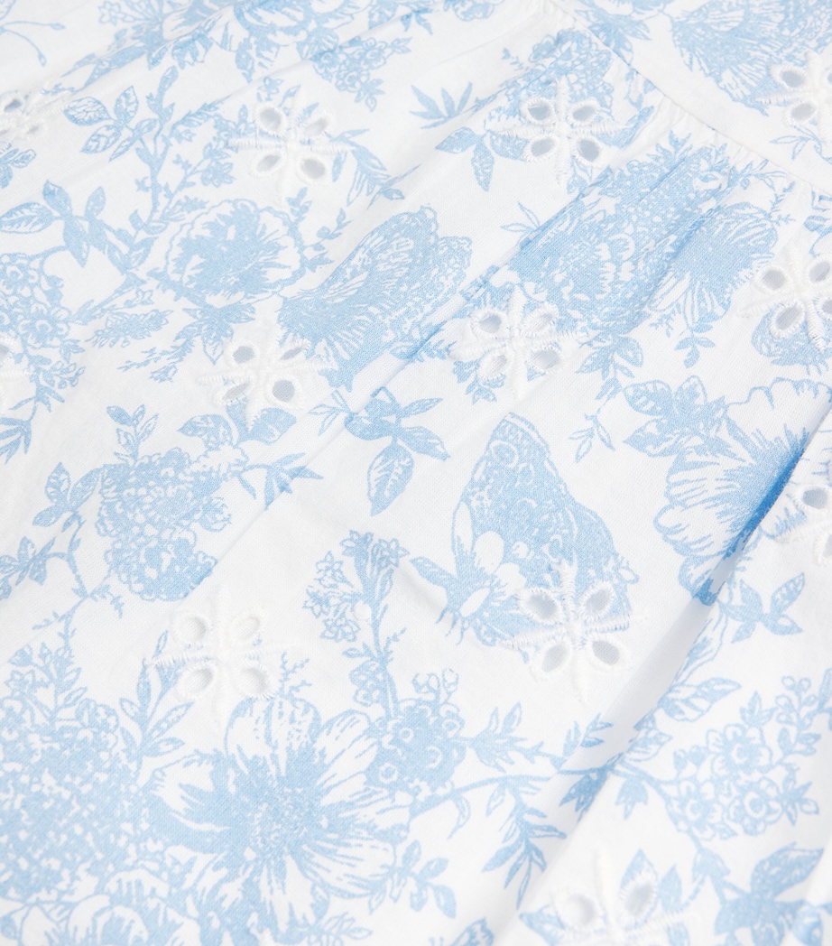 Cotton Floral Tiered Dress (2-12 Years) 1BLANC Image 3