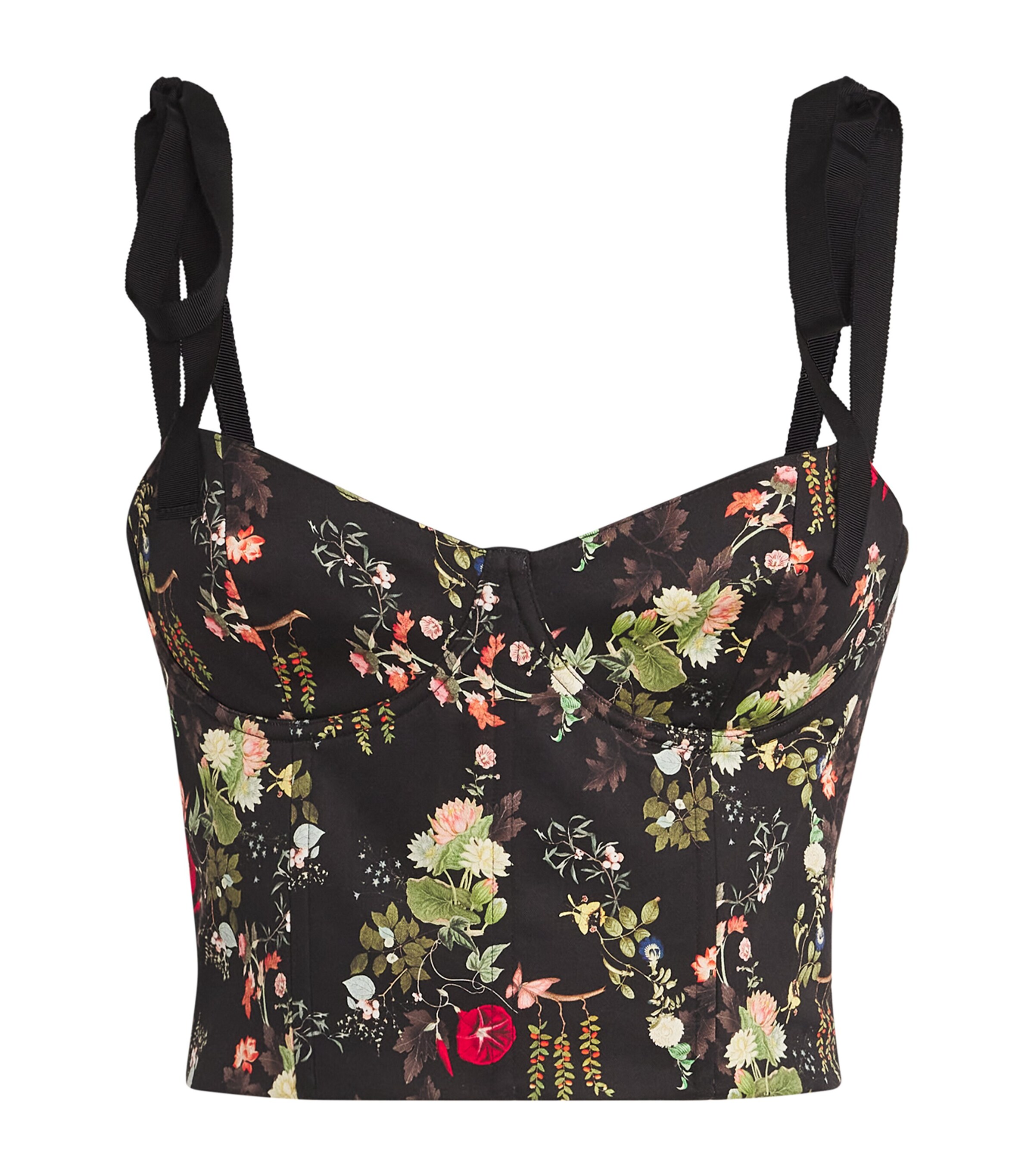 Alice And Olivia Helene Bustier Top In Black