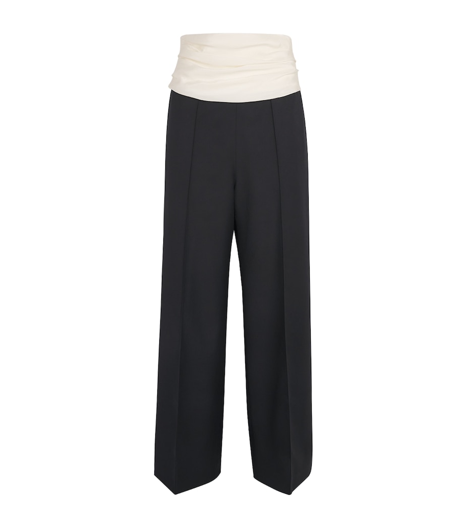 Voranida Womens Ruched-Detail Perrin Trousers Black Image 1