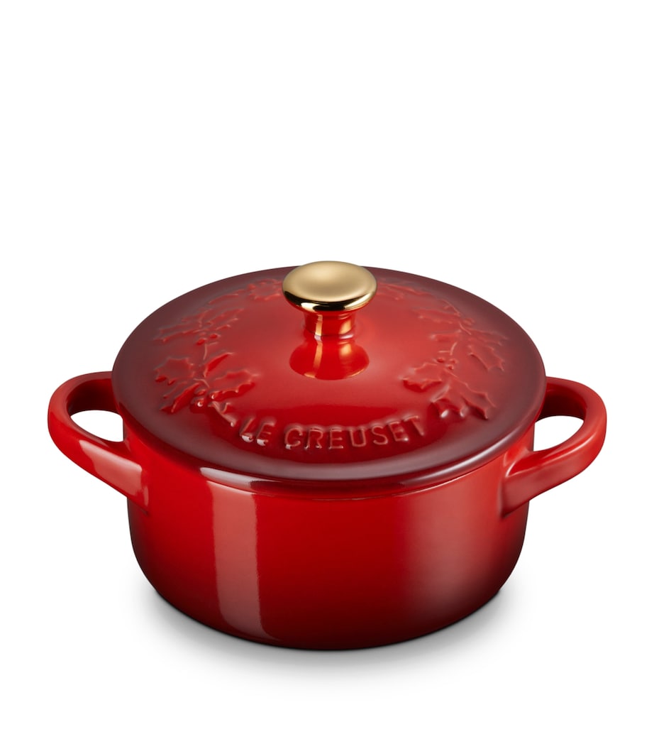 Petite Stoneware Holly Round Casserole Dish (10cm) NO COLOUR Image 1