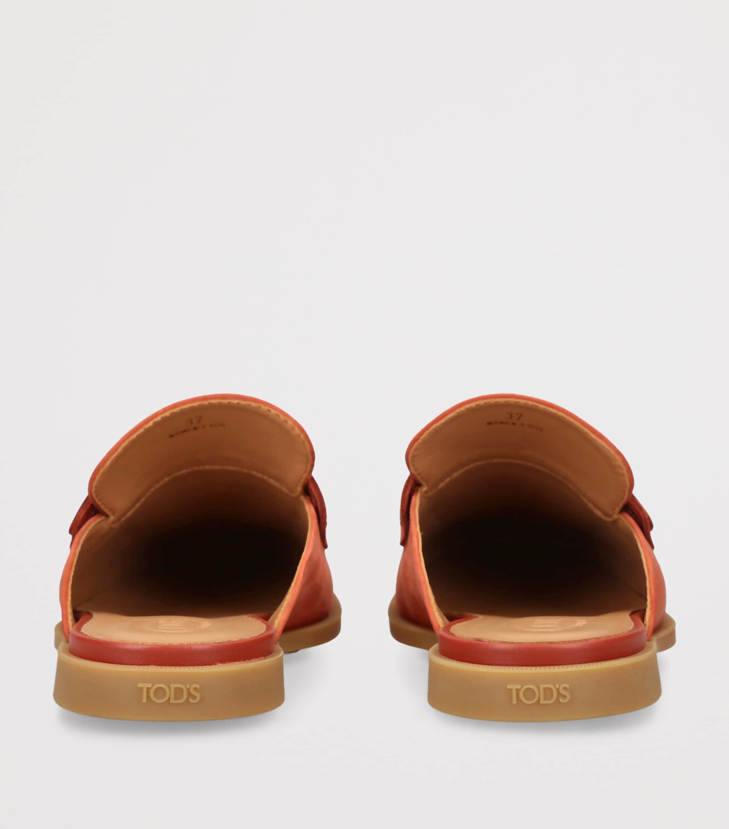 Tod's Suede Slippers Orange Image 2