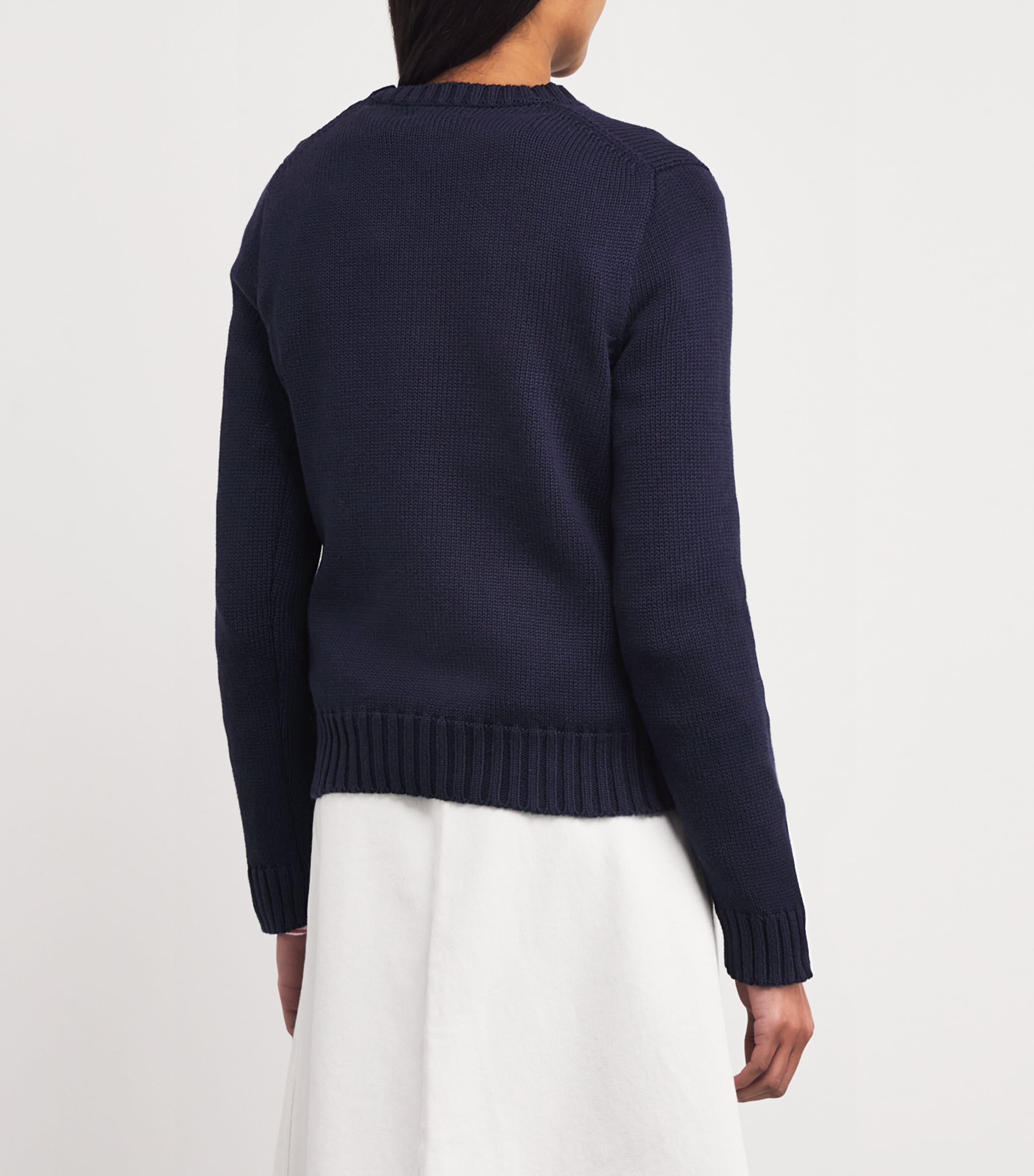 Cotton American Flag Sweater NAVY Image 4