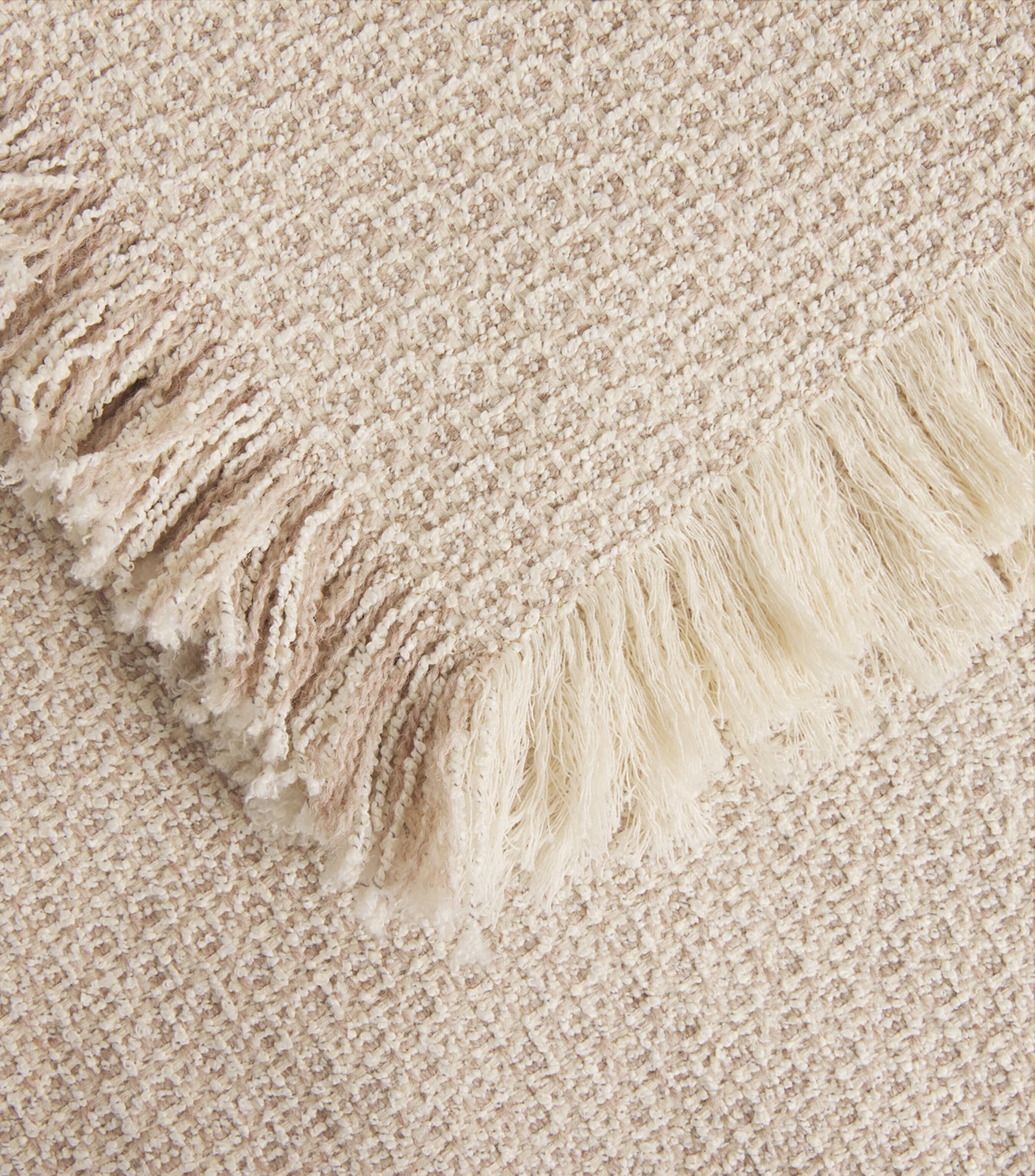 Textured Fringe Torcello Throw (310cm x 150cm) NEUTRAL Image 2