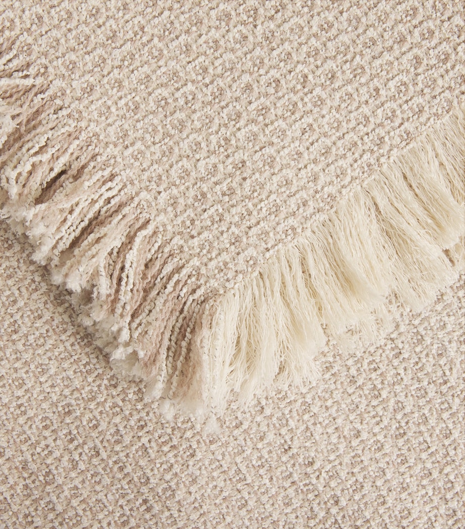 Textured Fringe Torcello Throw (310cm x 150cm) NEUTRAL Image 2