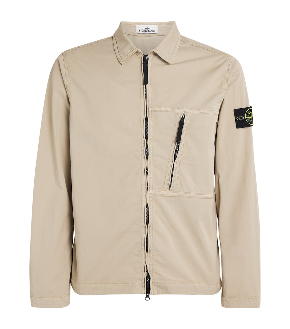 Stretch-Supima Cotton Twill Overshirt V009A Image 1