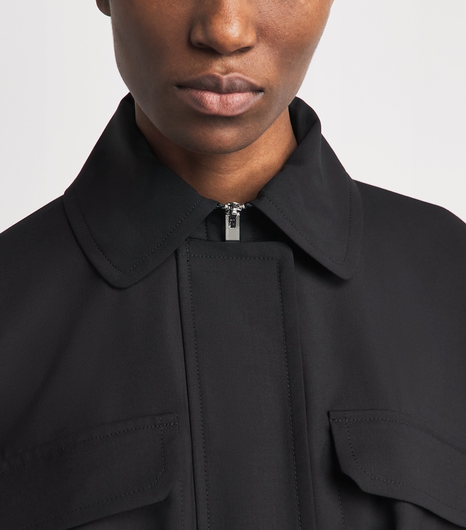 Stretch-Wool Field Jacket 001 BLACK Image 3