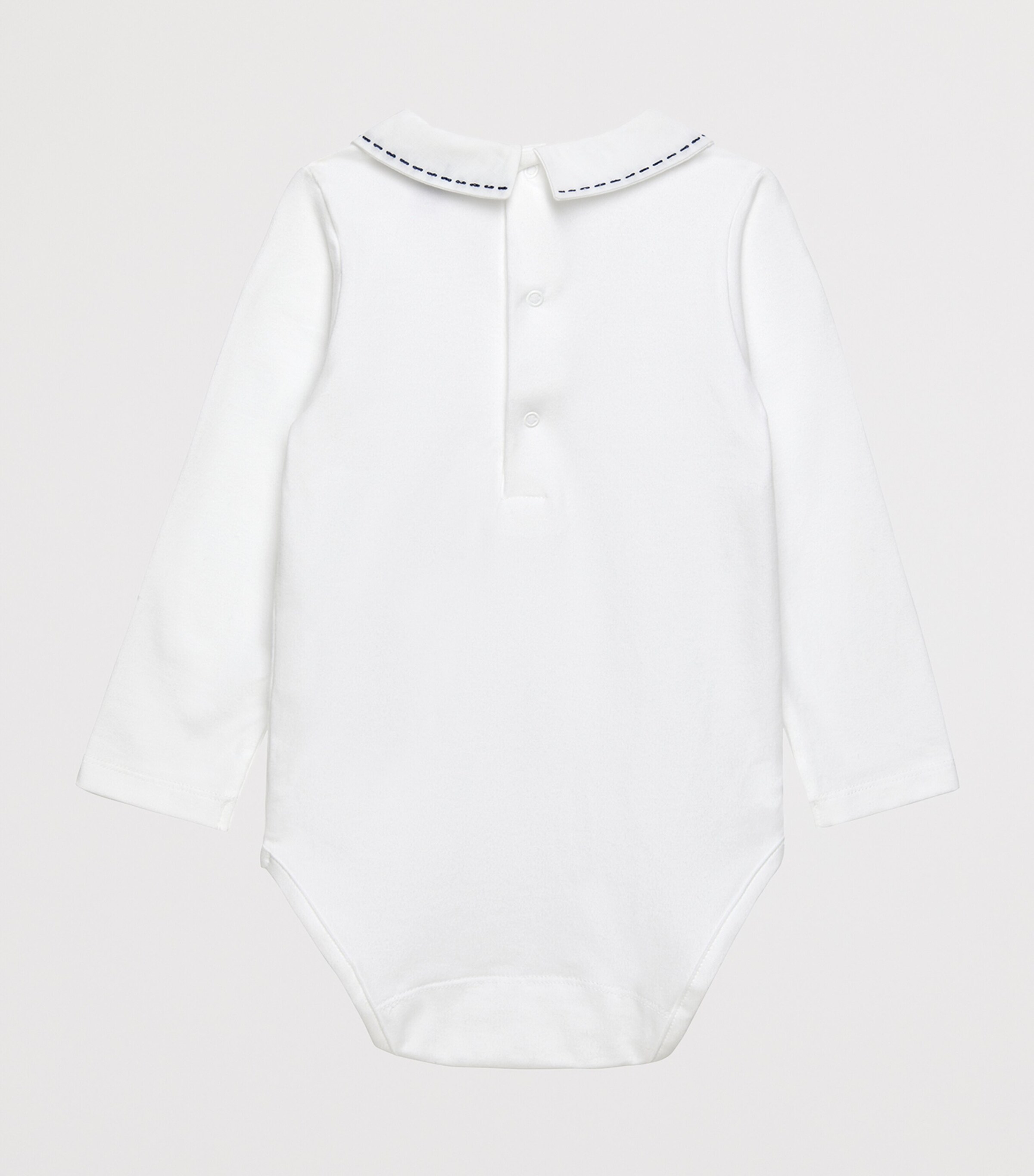 Stretch Cotton Bodysuit (3-24 Months) WHITE Image 2