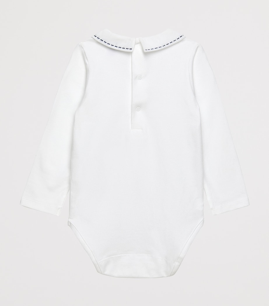 Stretch Cotton Bodysuit (3-24 Months) WHITE Image 2