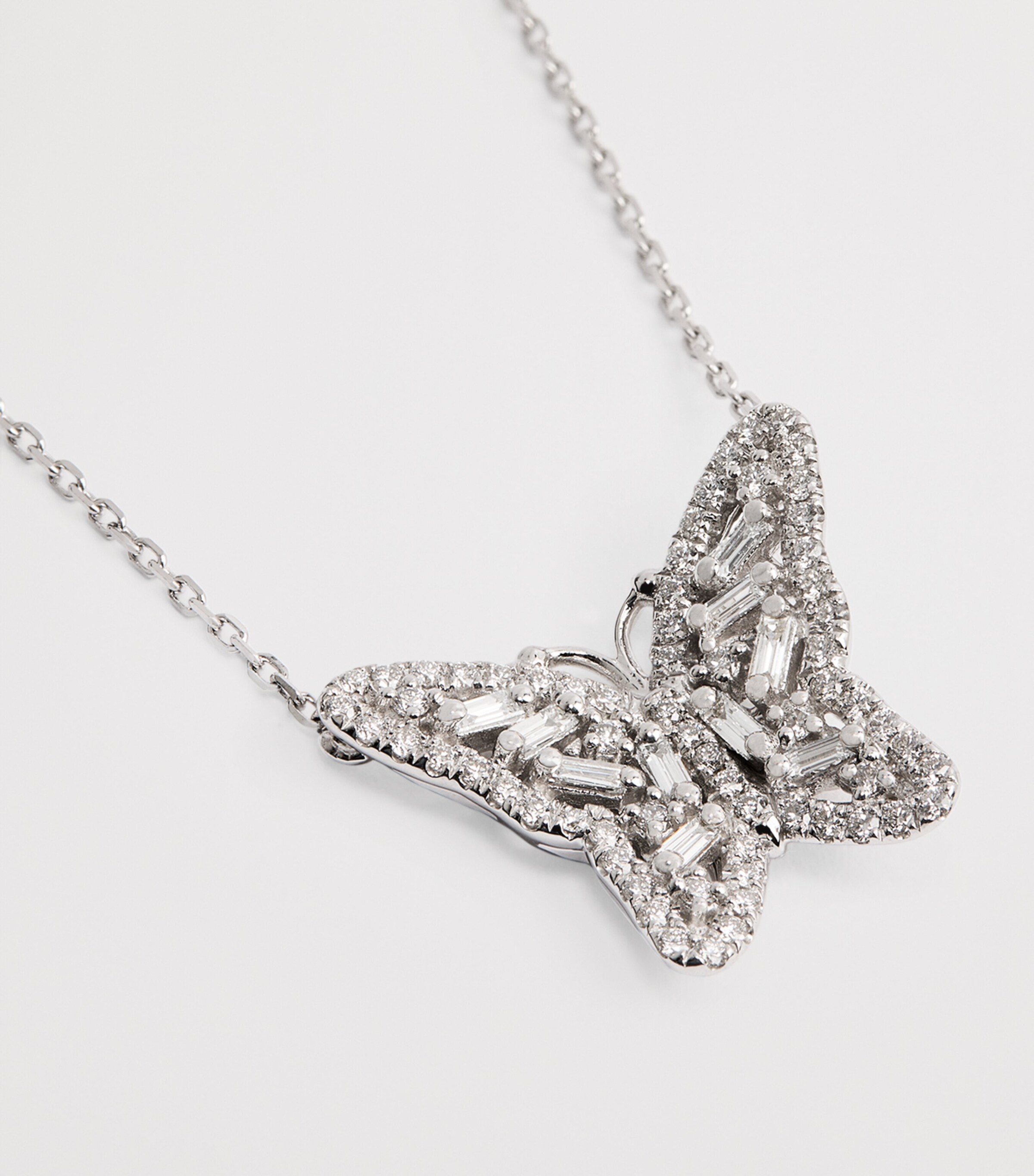 Suzanne Kalan White Gold and Diamond Bold Butterfly Necklace Wg/wd Image 4