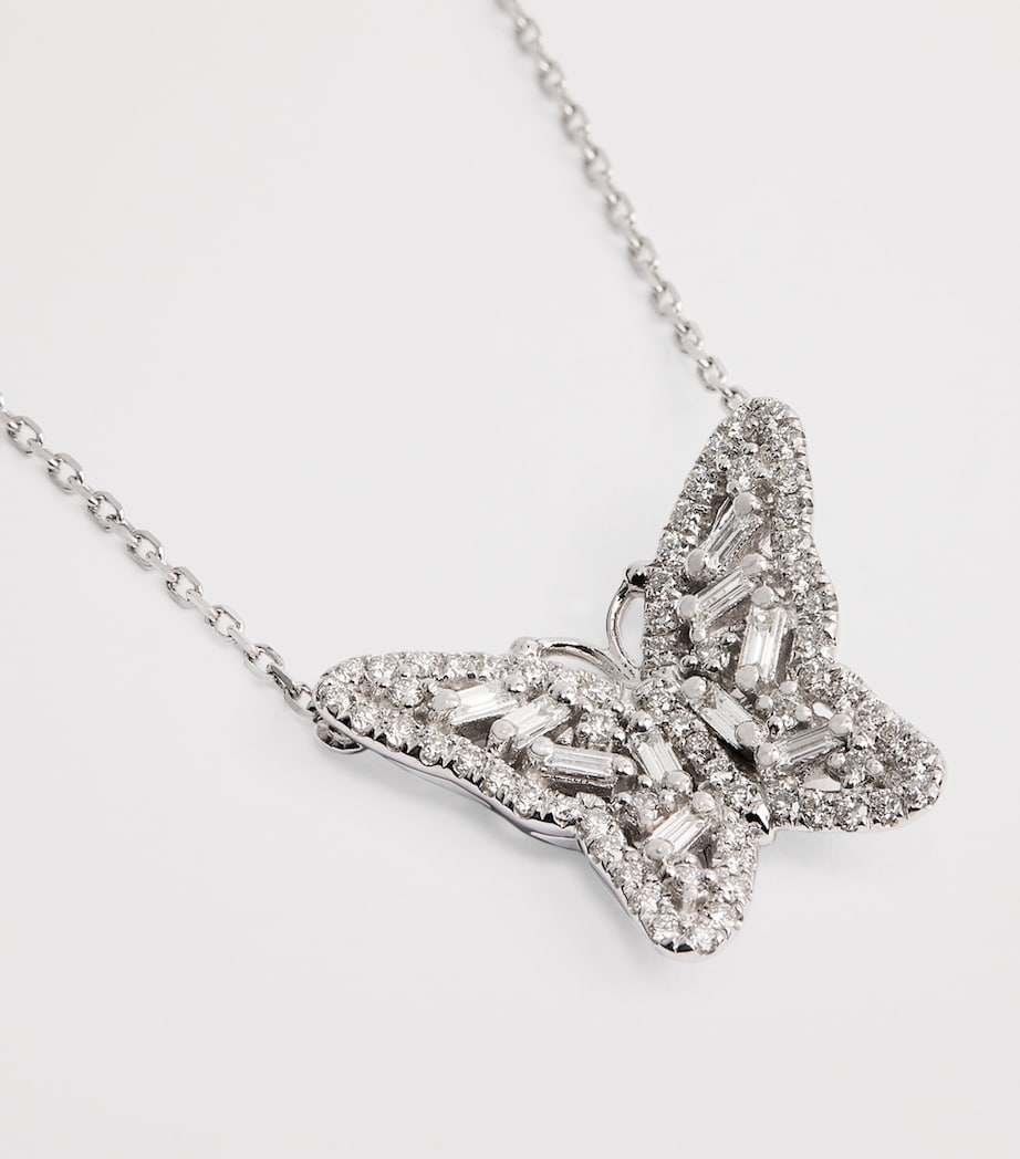 Suzanne Kalan White Gold and Diamond Bold Butterfly Necklace Wg/wd Image 4