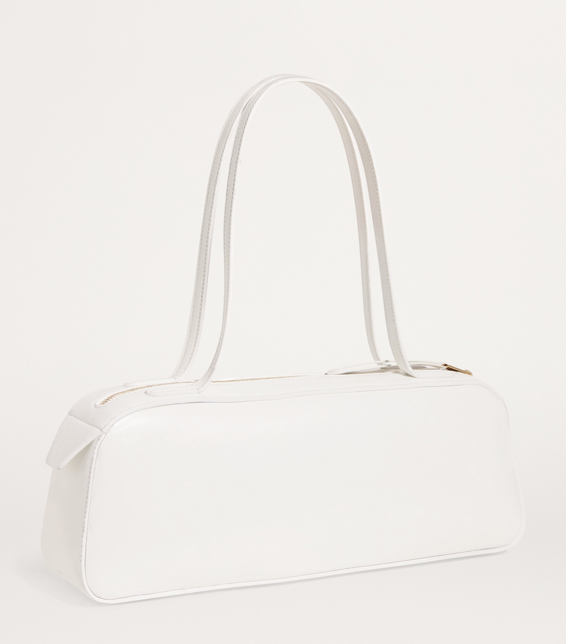 Khaite Leather Simona Shoulder Bag Optic White Image 3