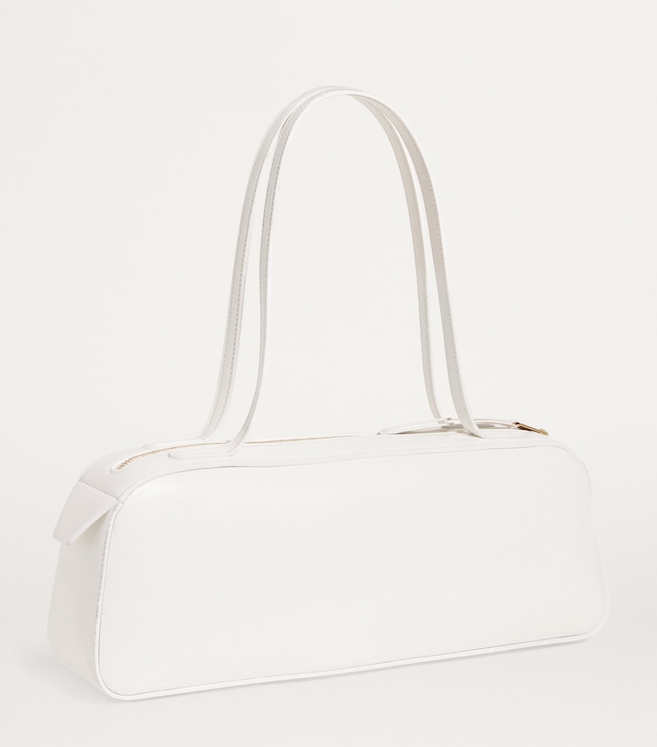 Khaite Leather Simona Shoulder Bag Optic White Image 3