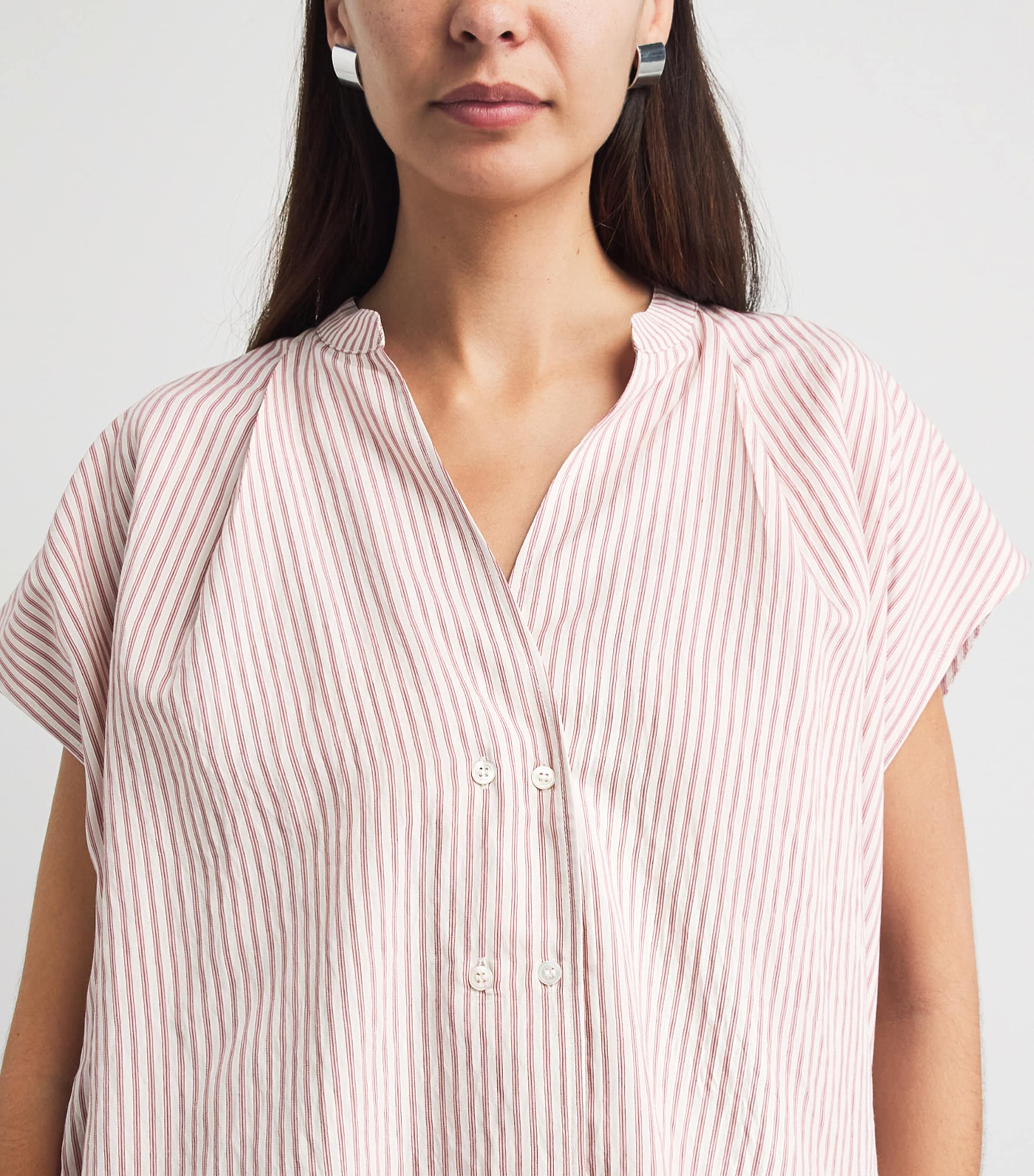 Citizens of Humanity Womens Stripe Penelope Blouse Raspberry Stripe Image 3