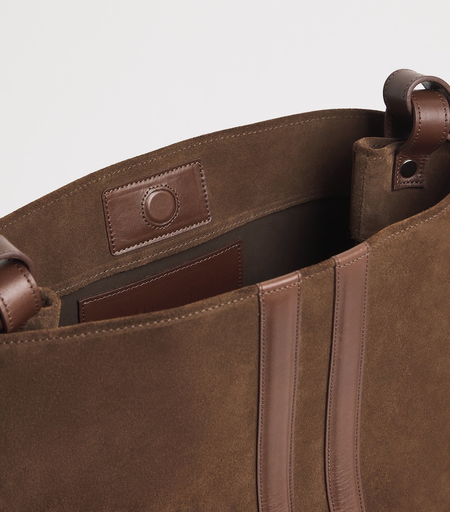 Suede H Tote Bag BROWN Image 4