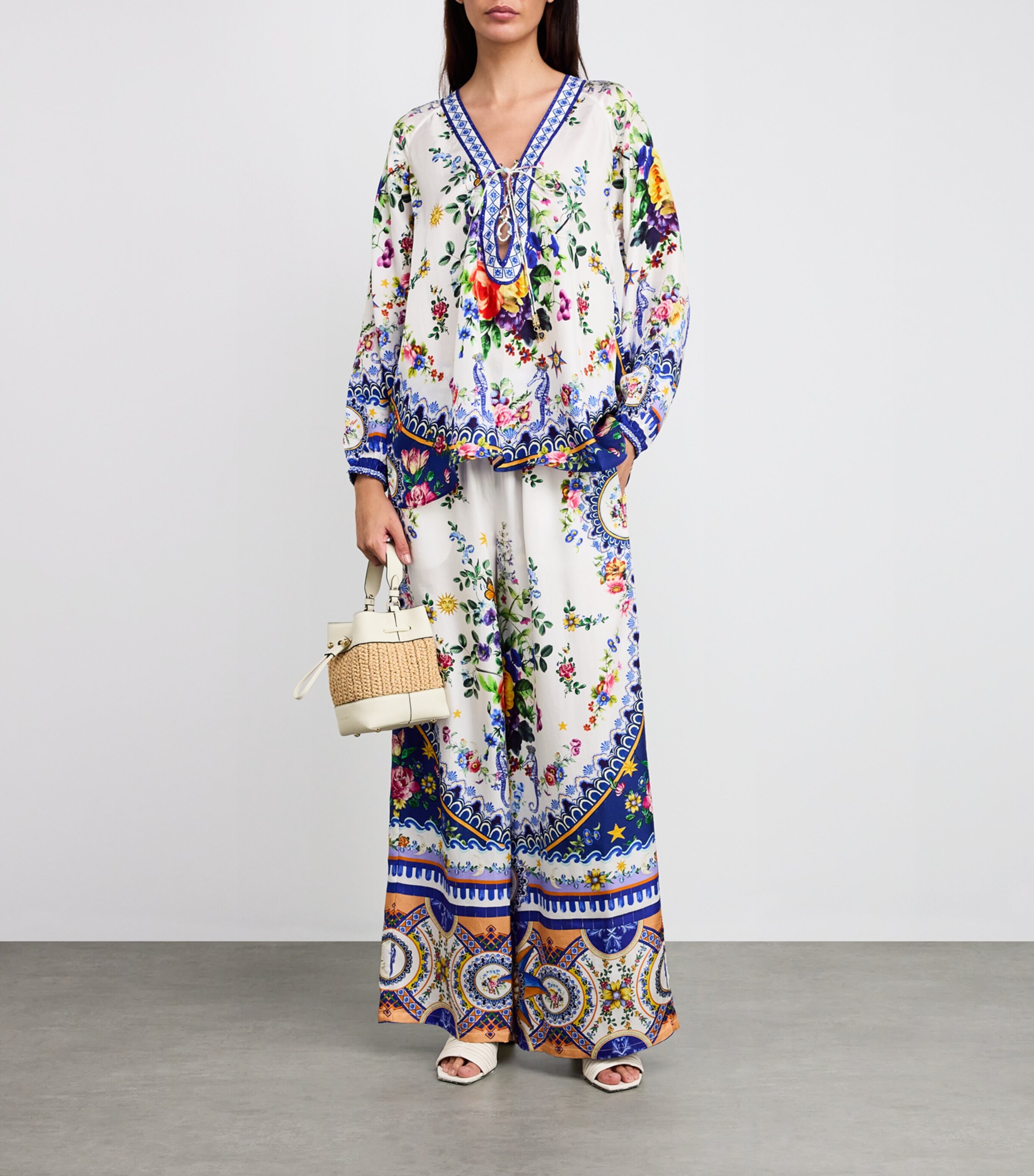 Silk Tiles Darls Wide-Leg Trousers TILEDARL Image 2