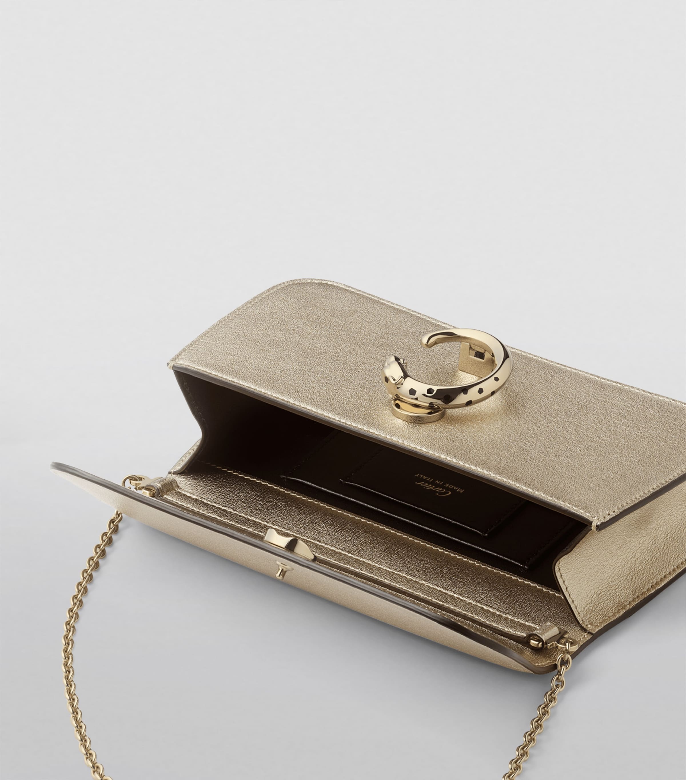 Cartier Mini Metallic Leather Panthère de Cartier Cross-Body Bag Gold Image 3
