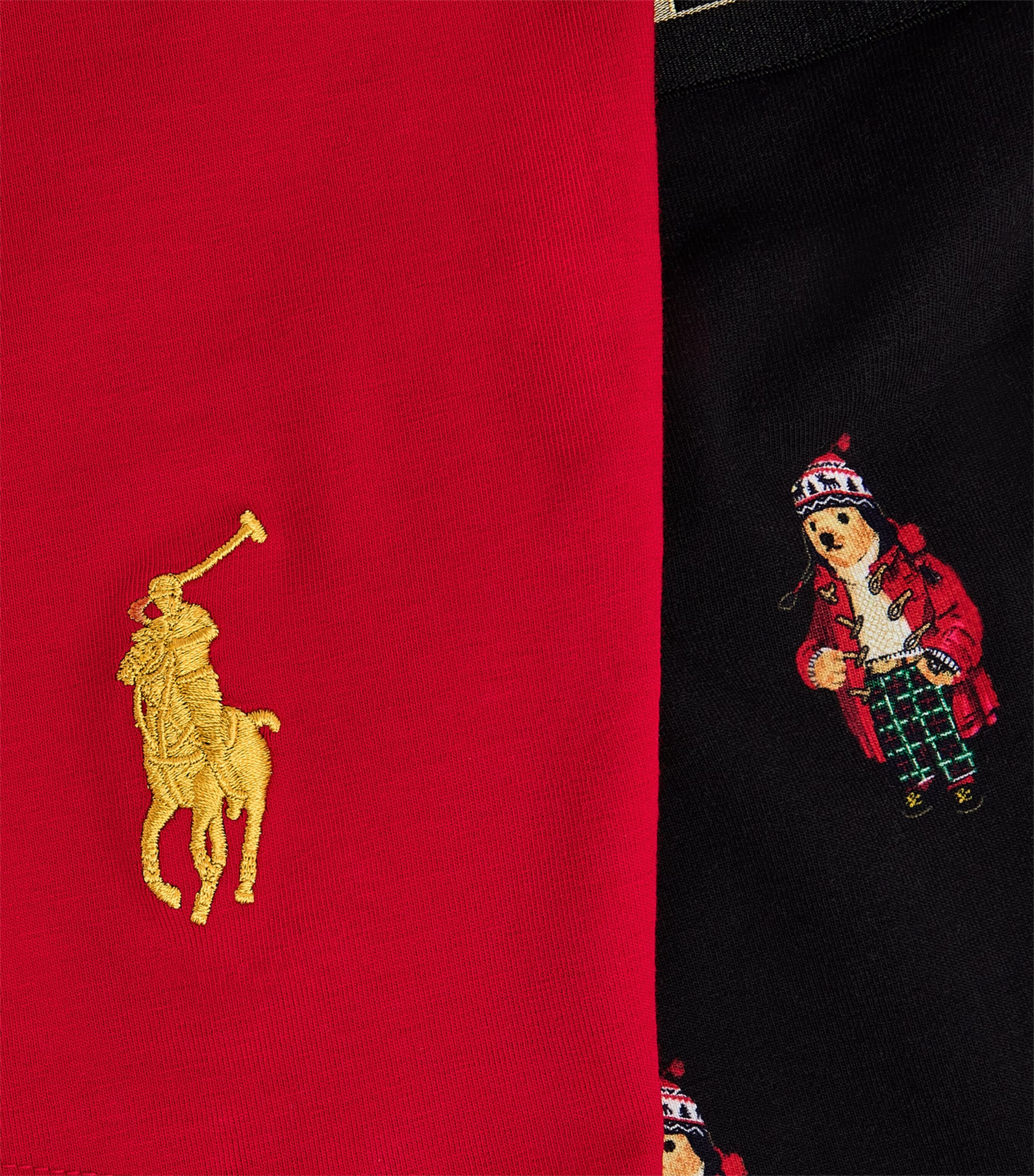 Polo Ralph Lauren Mens Stretch-Cotton Litchfield Trunks (Pack of 2) Prk Av Rd/pl Blk Aob Image 5