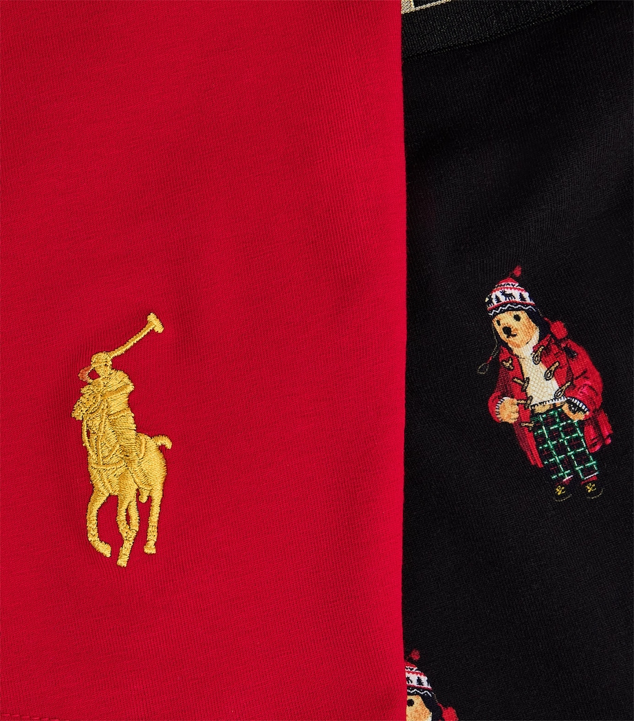 Polo Ralph Lauren Mens Stretch-Cotton Litchfield Trunks (Pack of 2) Prk Av Rd/pl Blk Aob Image 5