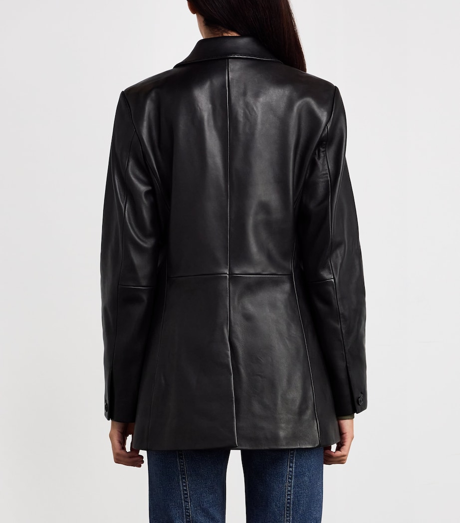 Ash Leather Jacket BLACK Image 4