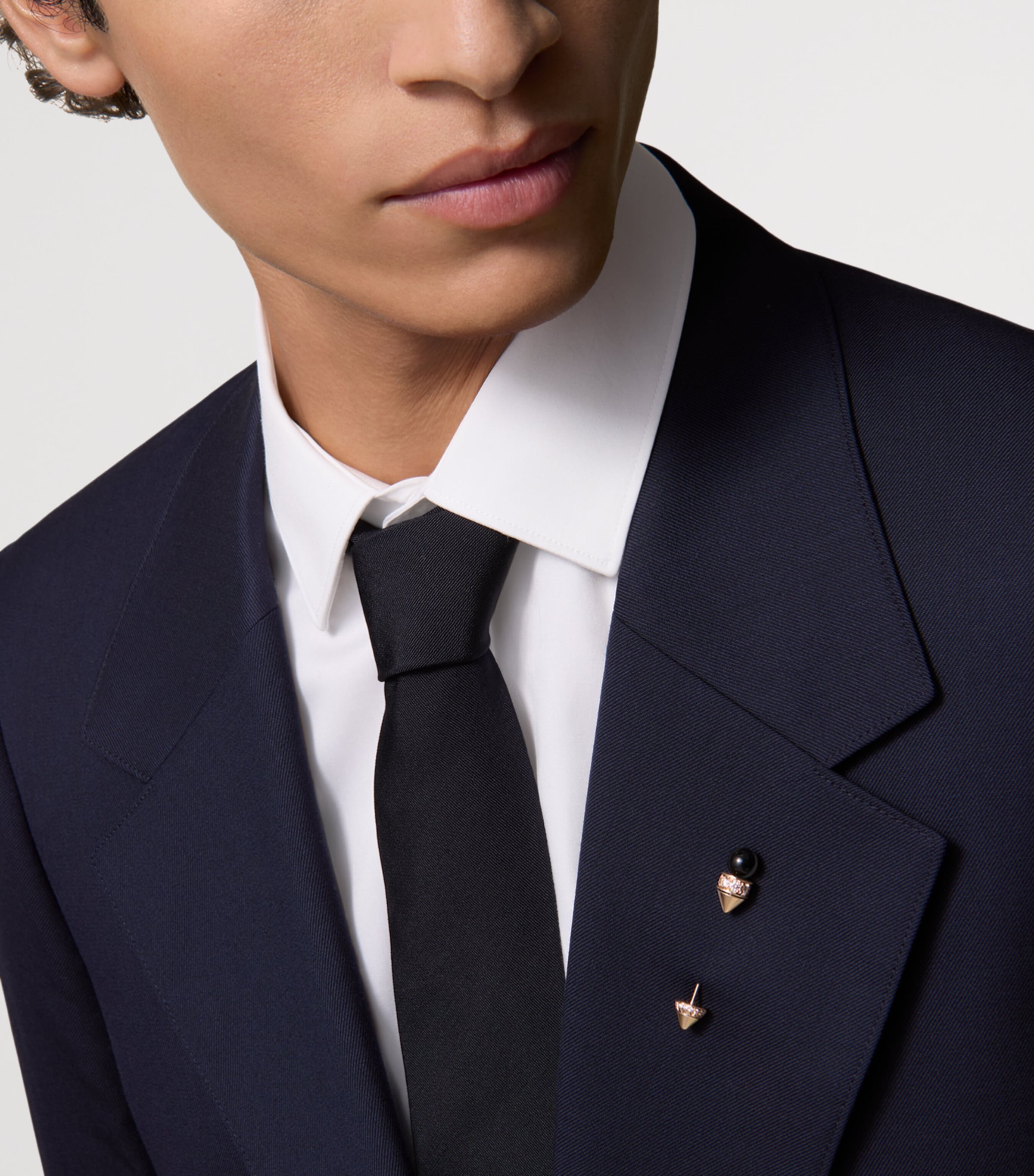 Cartier Rose Gold, Diamond and Onyx Clash de Cartier Tie Pin Mixed Gold Image 2