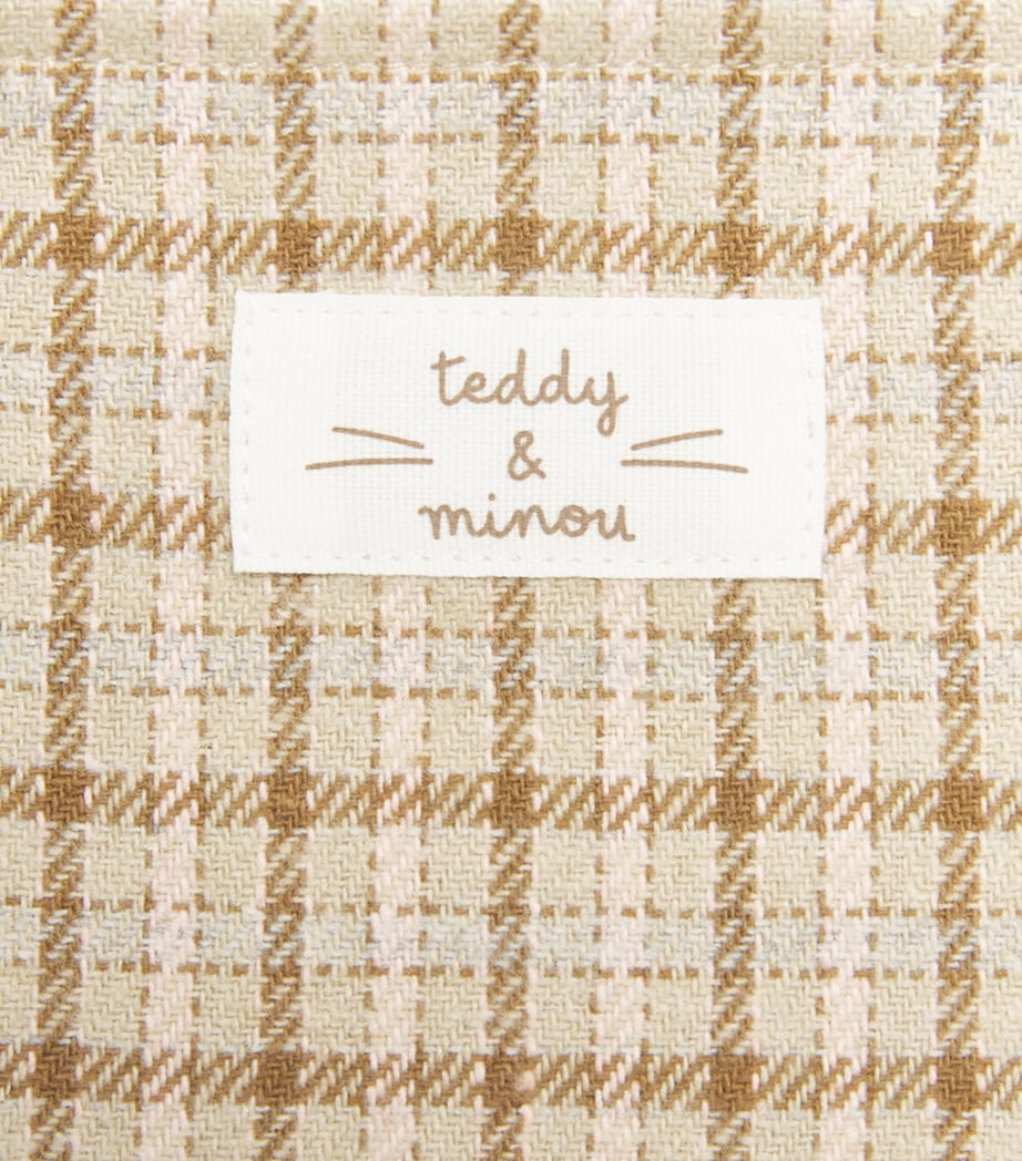 Teddy & Minou Gingham T-Shirt and Salopettes Set (1-18 Months) Steam Grey Image 3