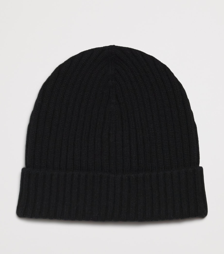 Cashmere Logo Beanie 1000 BLACK Image 2