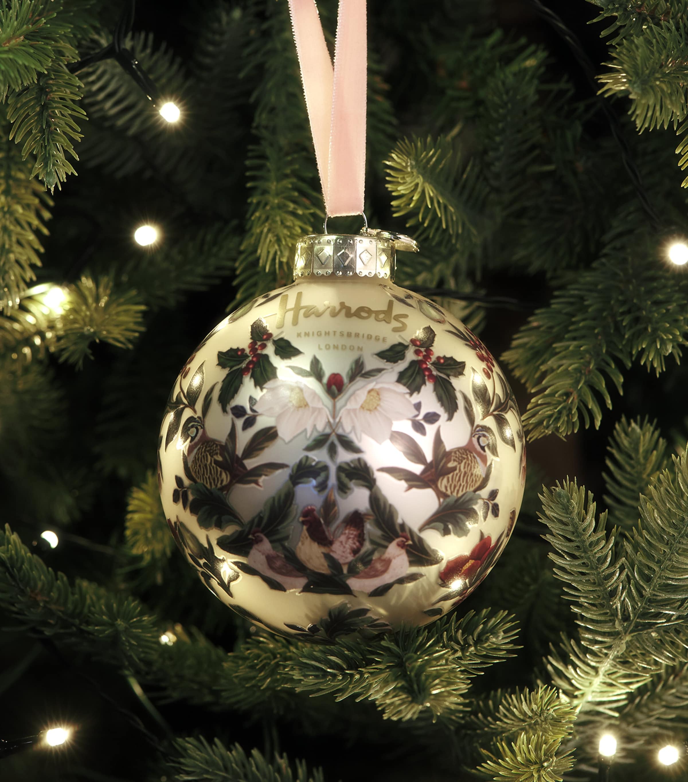 Harrods Turtle Doves Bauble Image 3