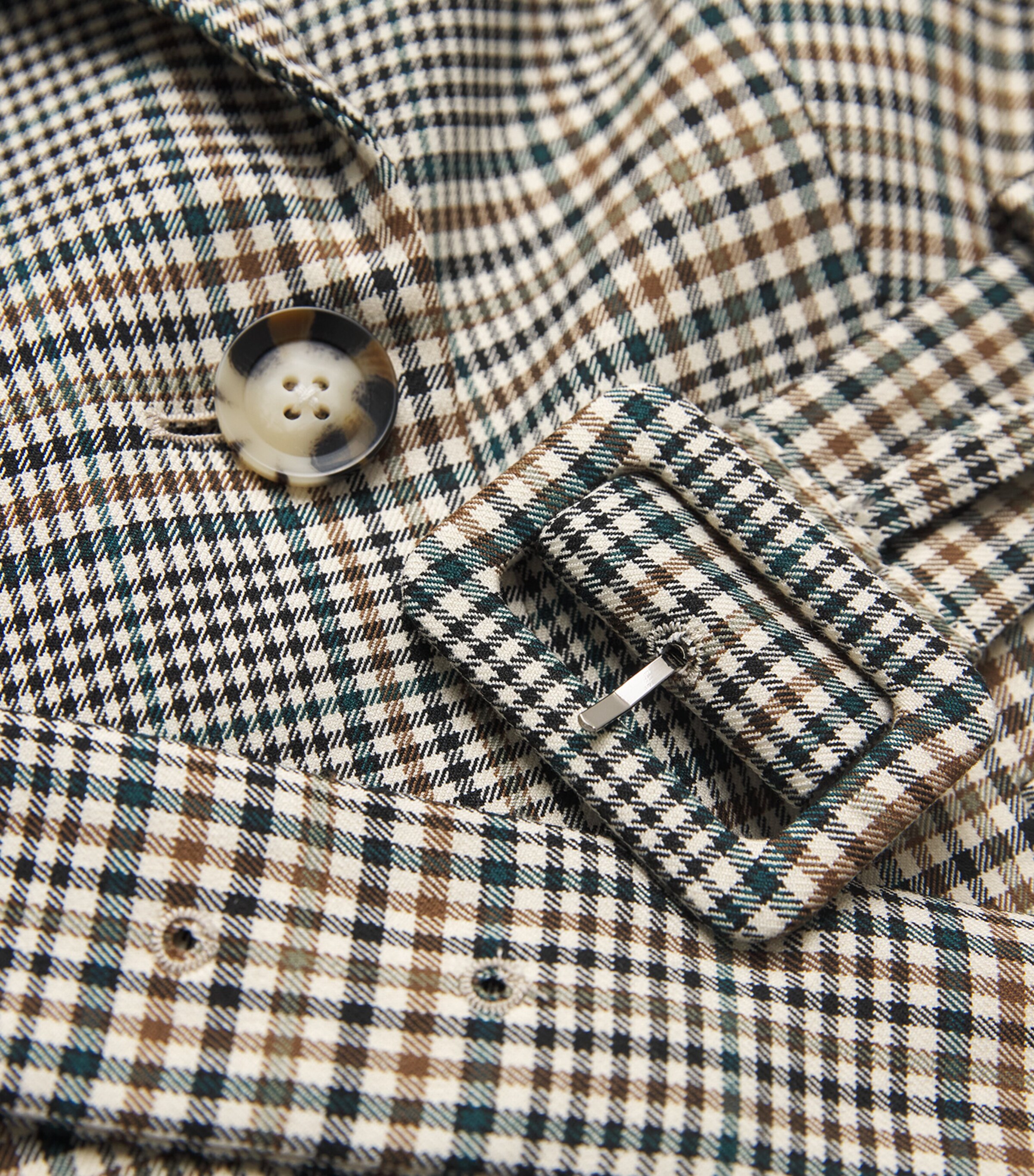 Check Miller Dickey Jacket ECRU/GREEN MULT Image 5