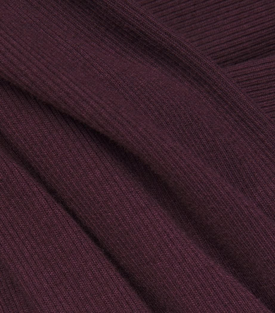 Stretch-Cotton Ribbed Trousers CURRANT Image 5