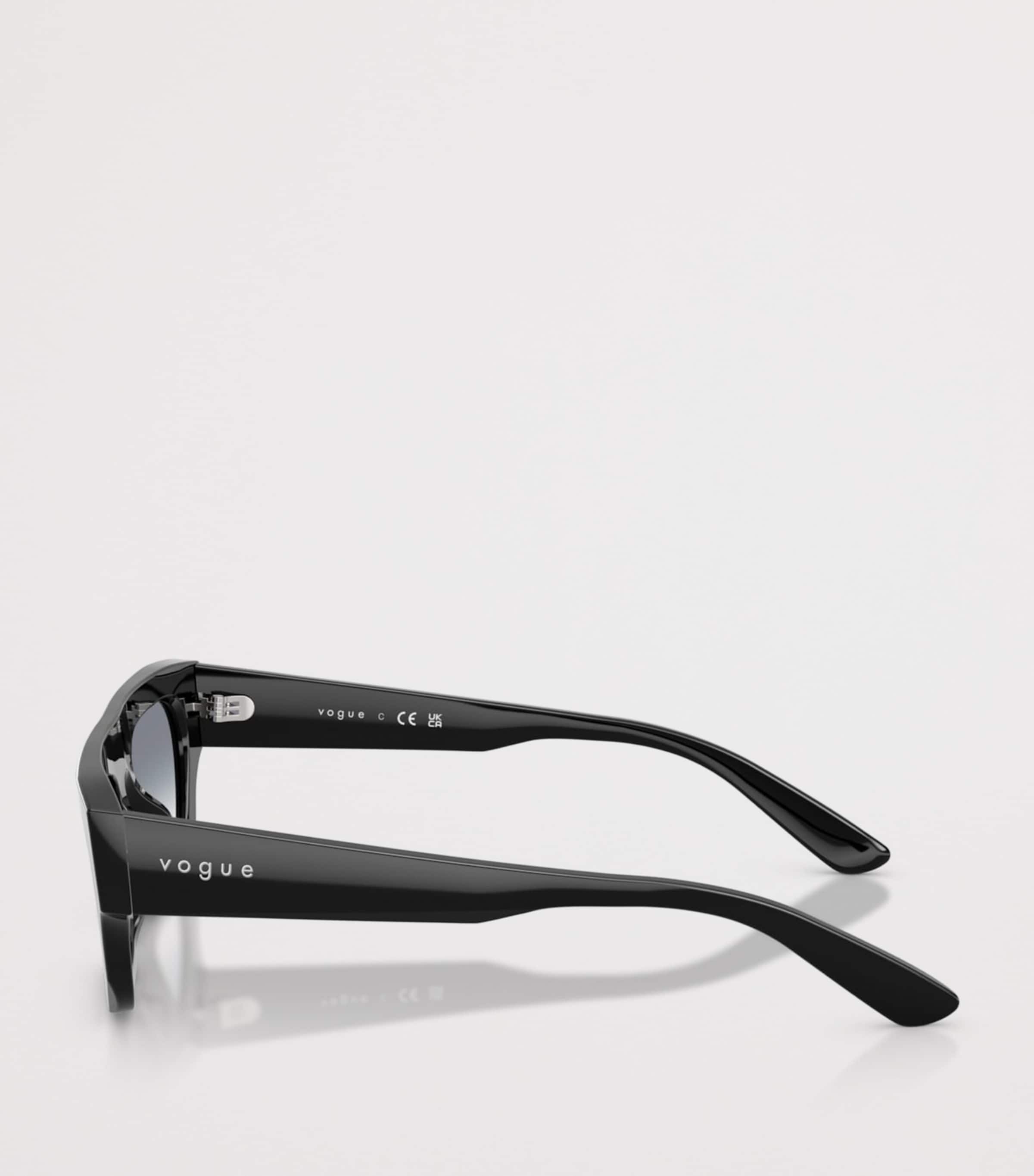 Vogue Rectangular Sunglasses Black Image 3