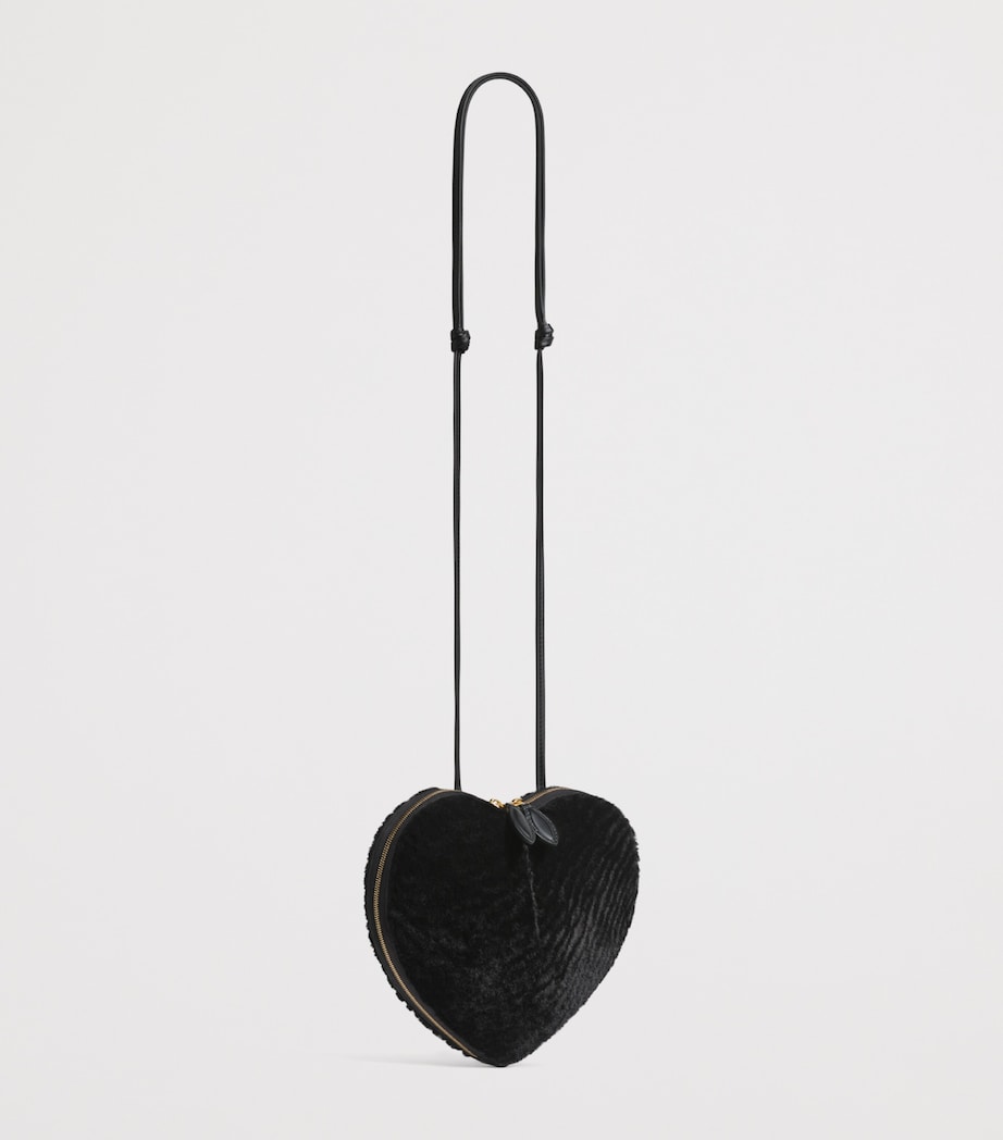 Alaïa Shearling Le Coeur Shoulder Bag Argent Image 2