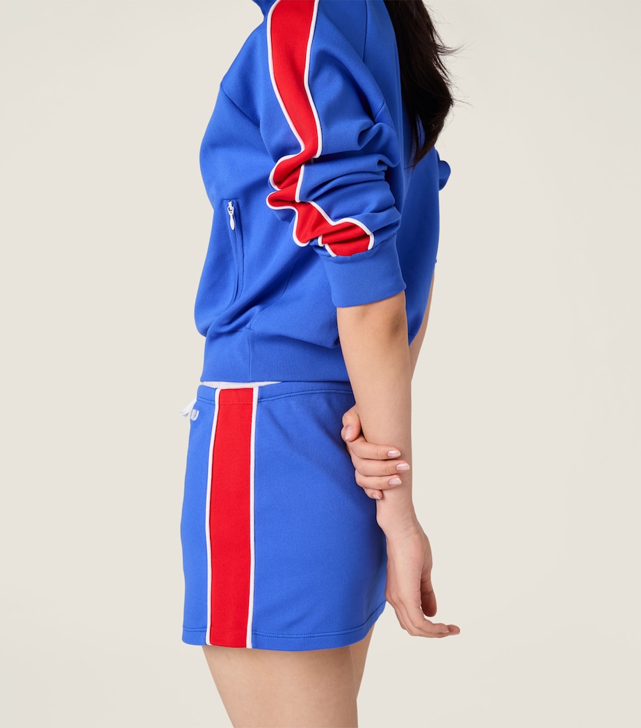 Miu Miu Womens Technical Yarn Mini Skirt Image 4