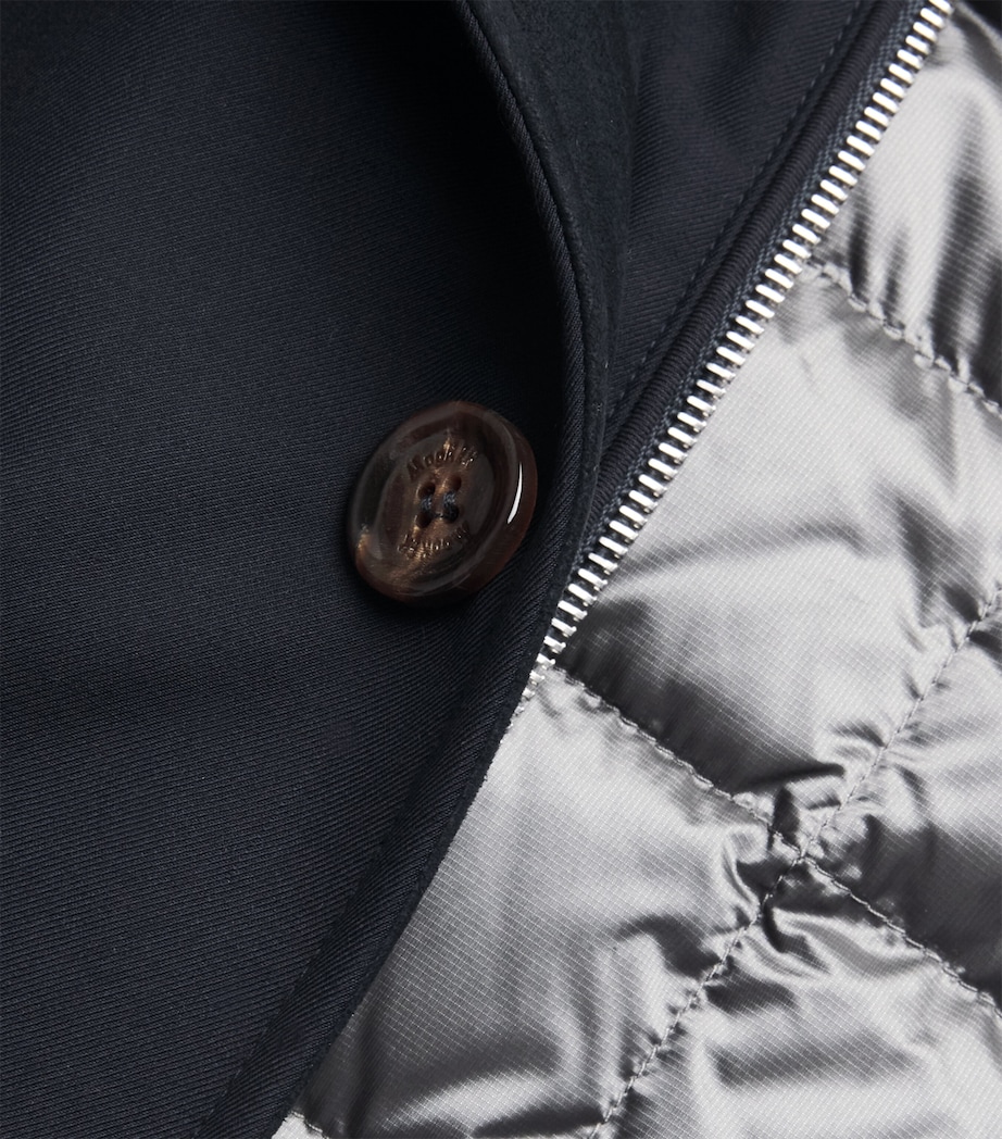 Moorer Mens Waterproof Janos-Pum Bomber Jacket Dark Blu Image 6